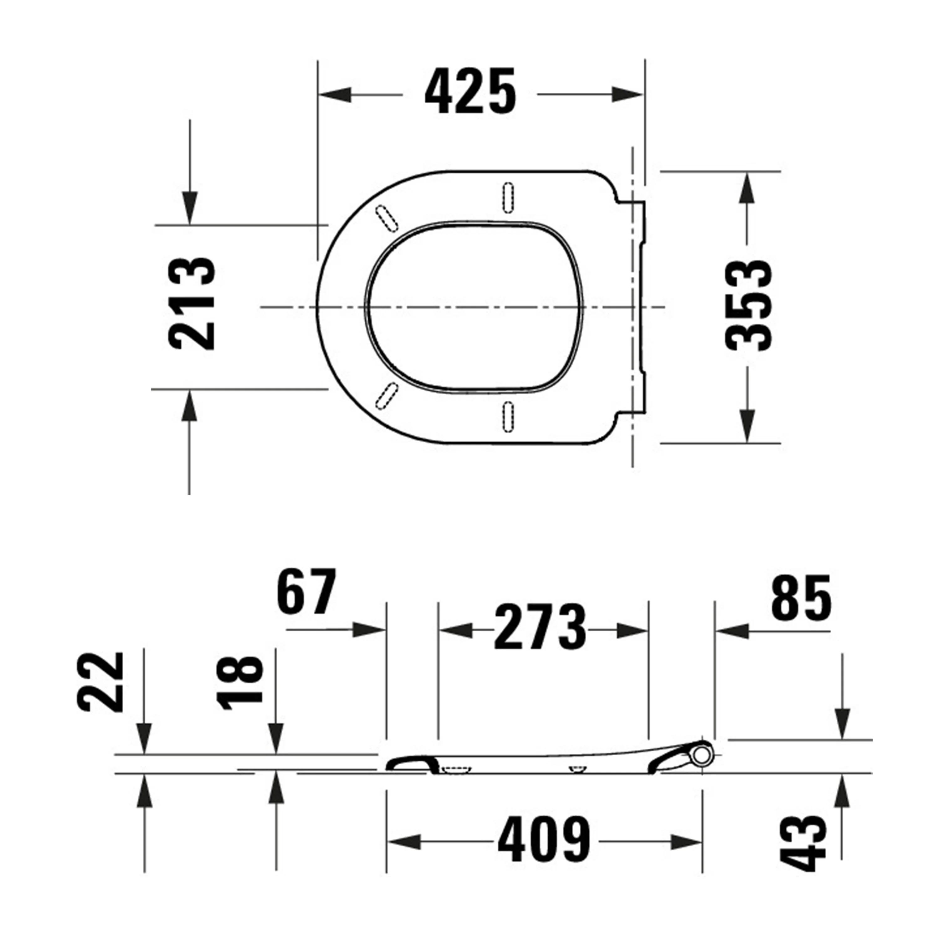 Duravit Univavo universal toiletsæde med soft-close, rundt  - Image 5