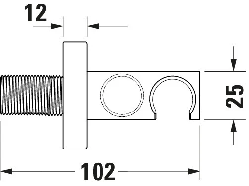 Duravit Universal vægtilslutningsbøjle med bruseholder - Image 18