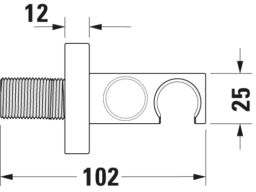 Duravit Universal vægtilslutningsbøjle med bruseholder - Image 28