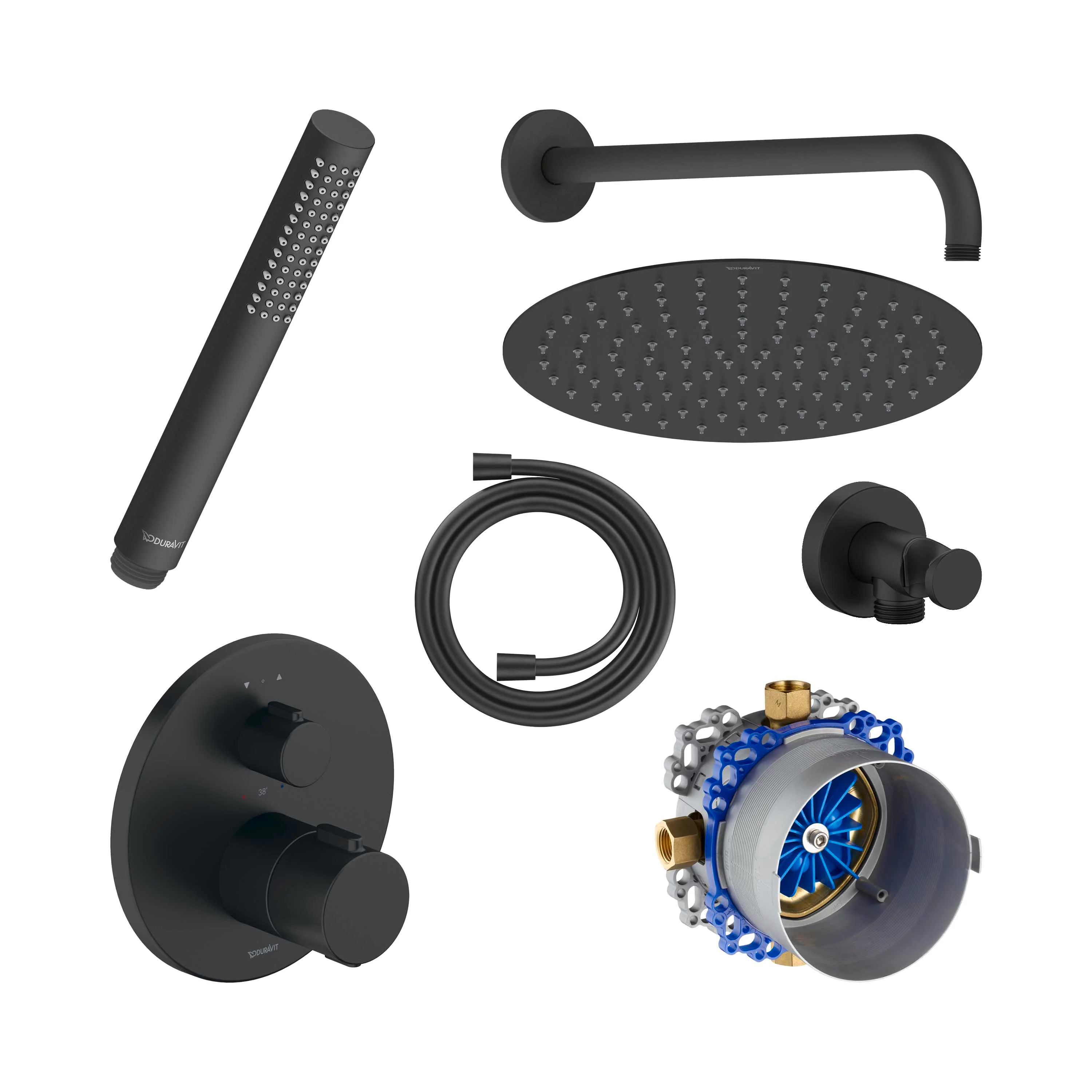 Duravit indbygget brusesystem med termostat og hovedbruser - Image 11