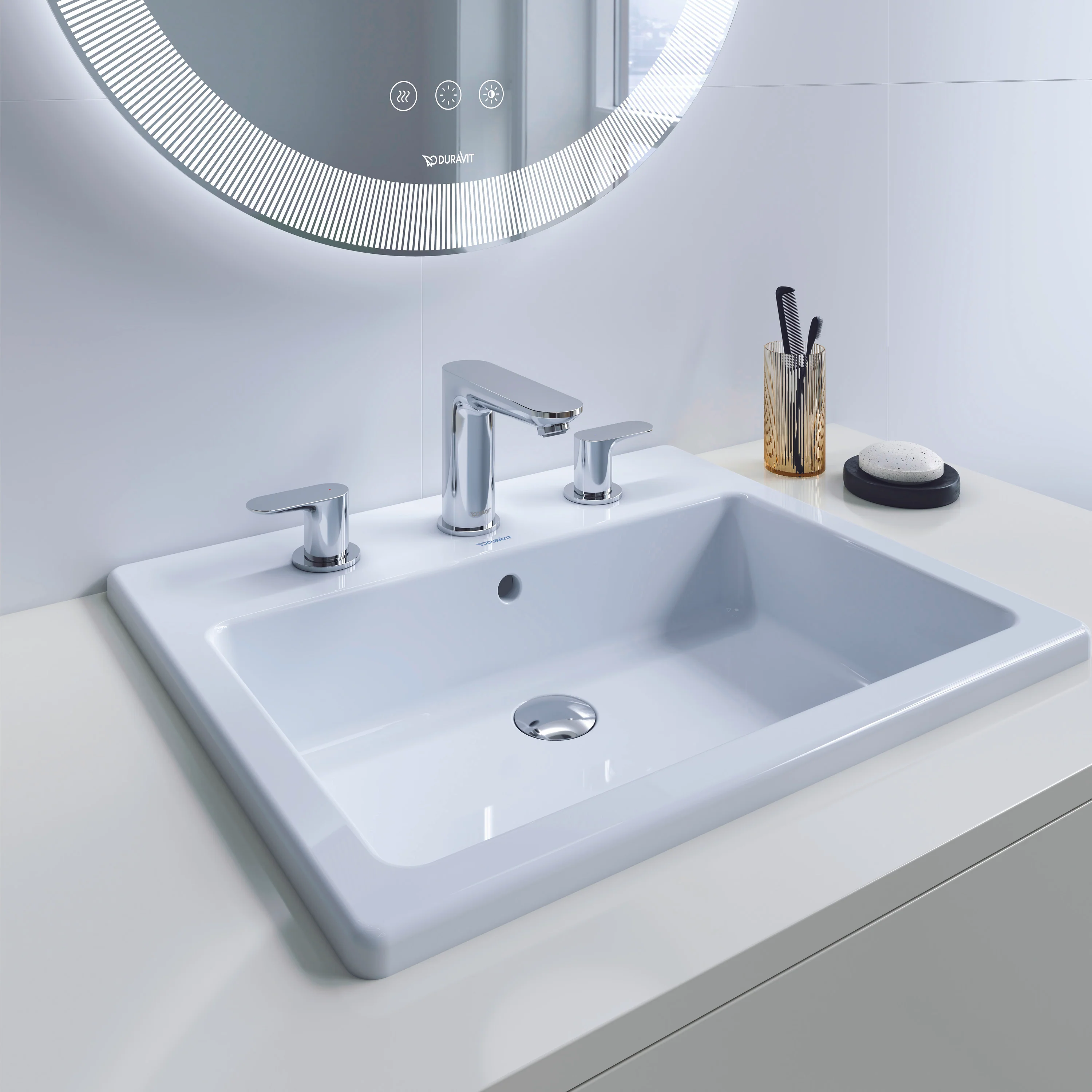 Duravit Wave 3-huls håndvaskarmatur - Image 2