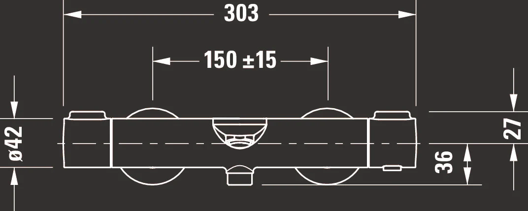 Duravit Wave Badekararmatur med termostat - Udført - 2 forbrugere - Image 10