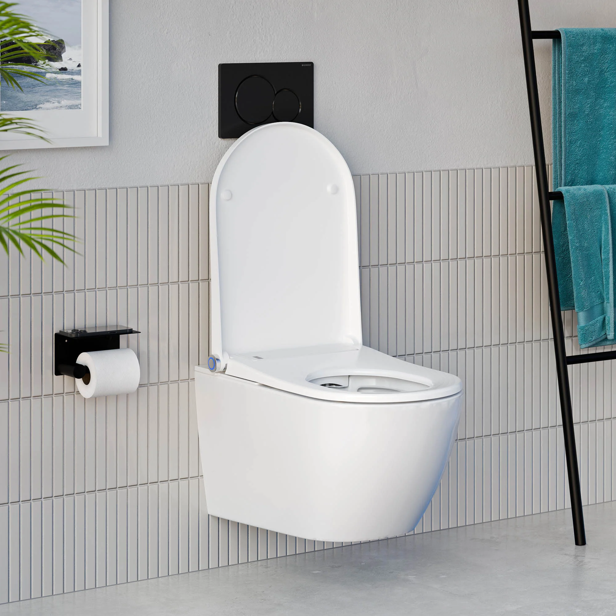 Dusch-WC komplet sæt Basic 1102 med Geberit Duofix forvægselement - Image 2