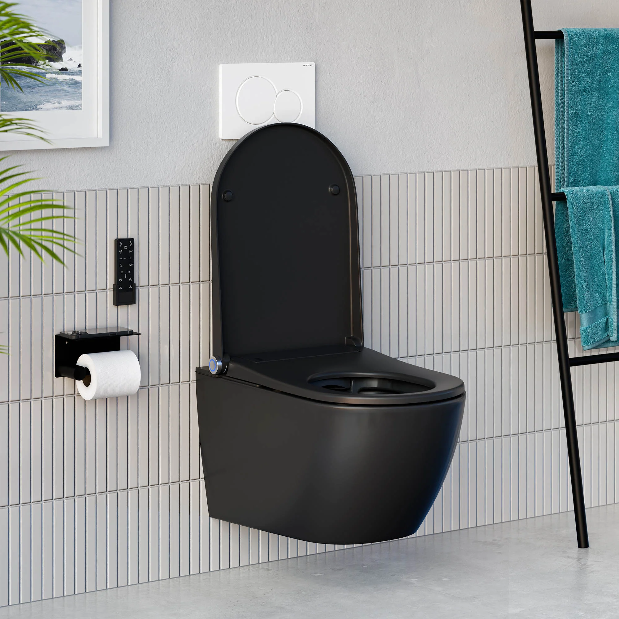 Bruse-WC komplet sæt PREMIUM 1102 med Geberit Duofix vægelement