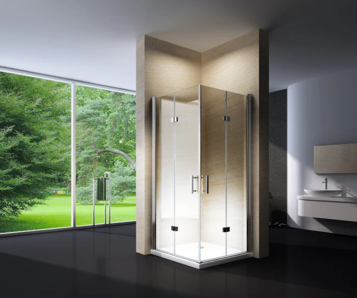 Foldevæg til brusebad, af NANO-glas, EX213, 100 × 100 × 195 cm + brusebund - Image 5