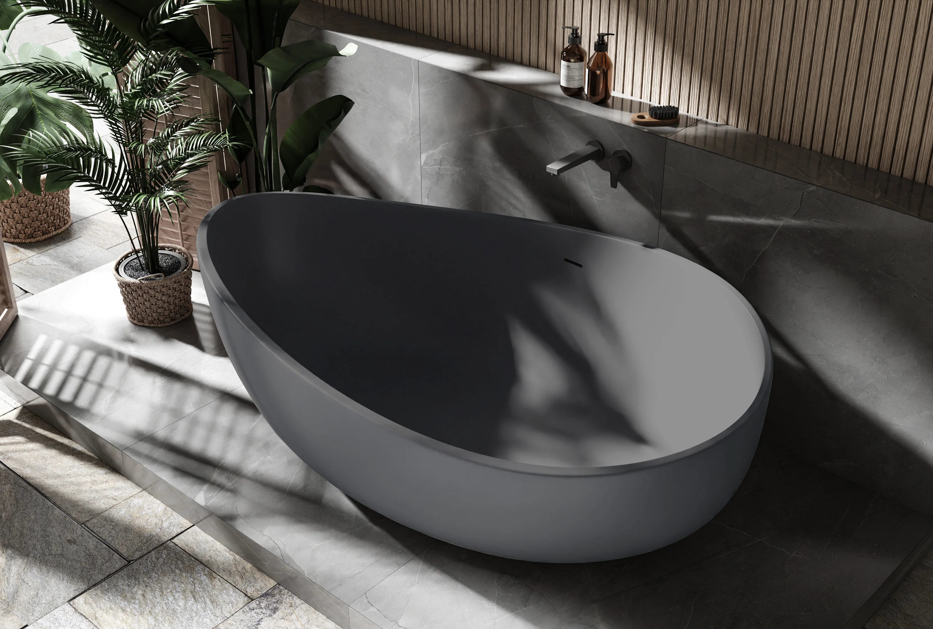 Fritstående badekar WAVE STONE - Image 6