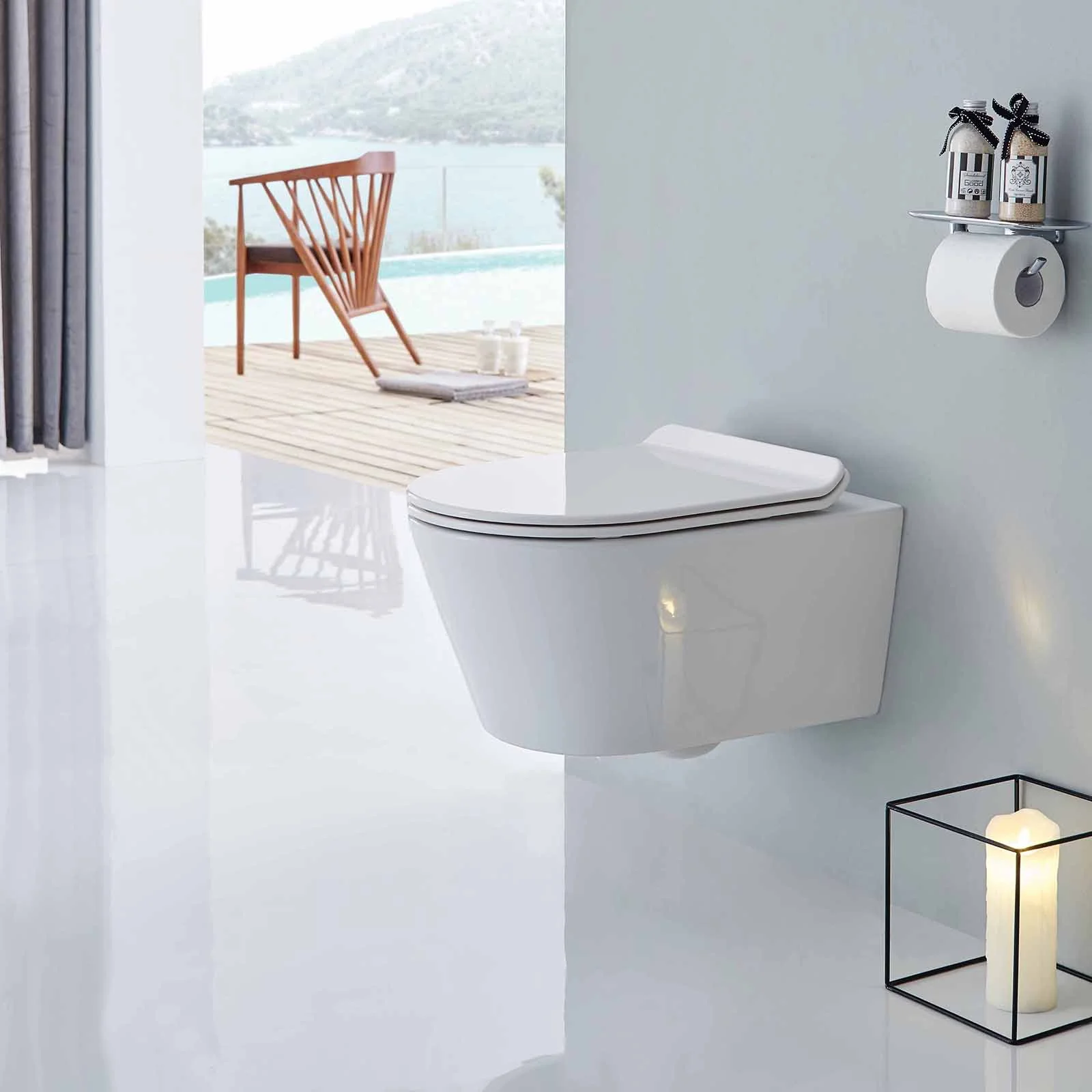Hængende toilet uden flange 1088R - Image 3