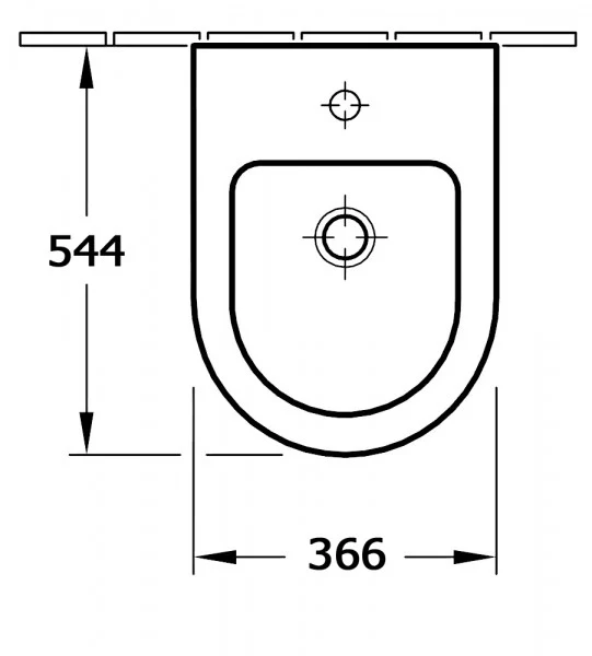 Væg-hængt bidet CH2019V - Image 2