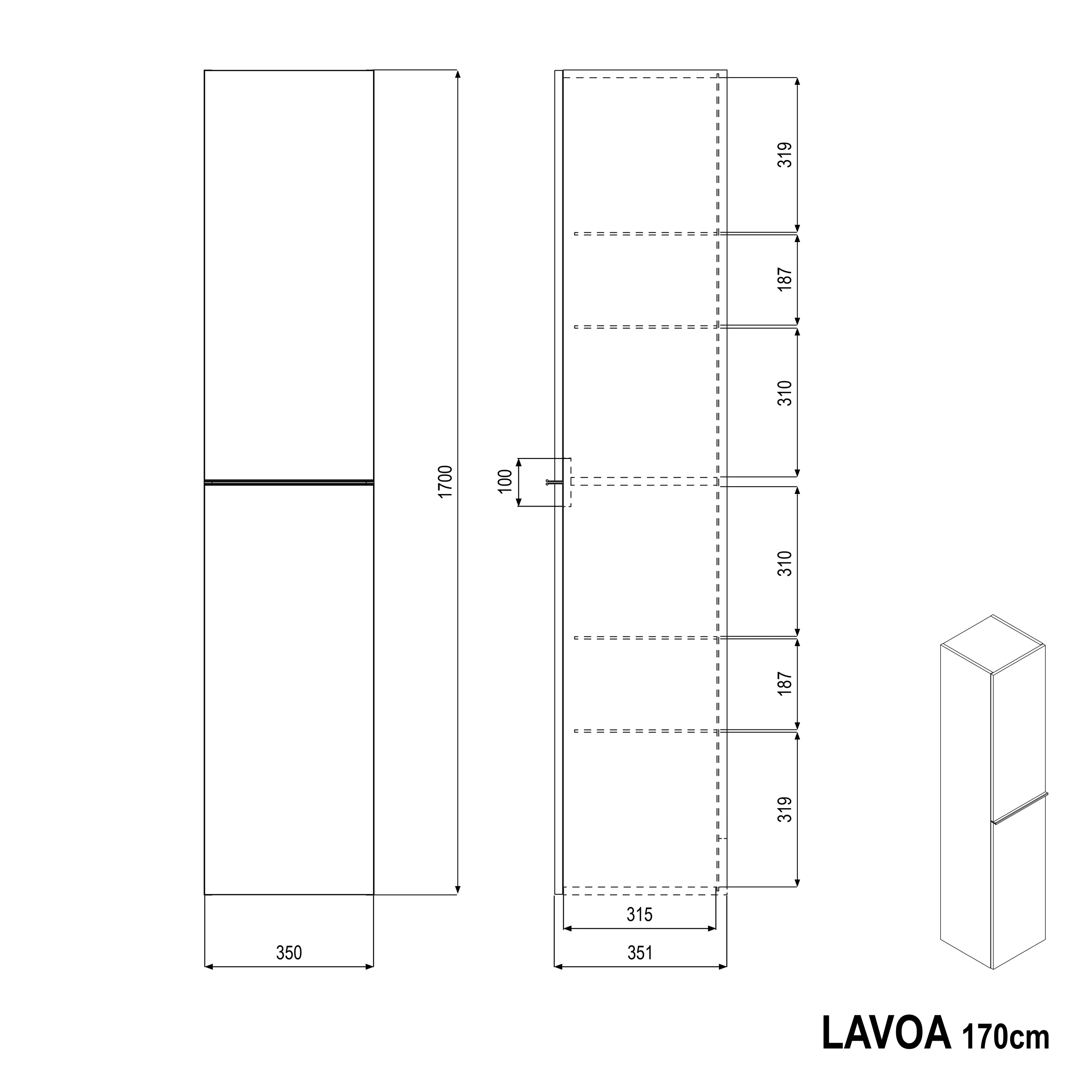 Højskab LAVOA 170 cm - Image 66