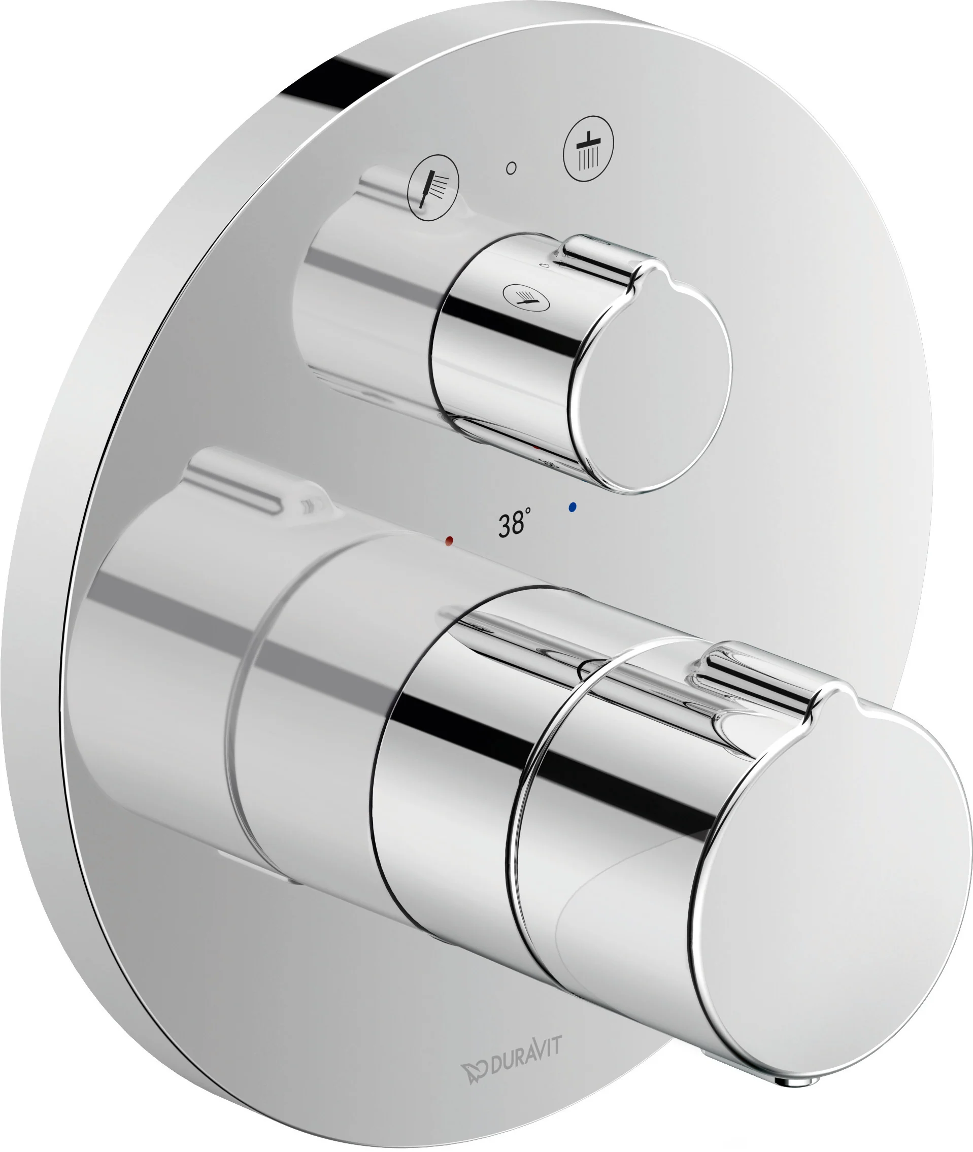 Indbygget brusetermostat Duravit C.1, 2 modtagere, krom - Image 2