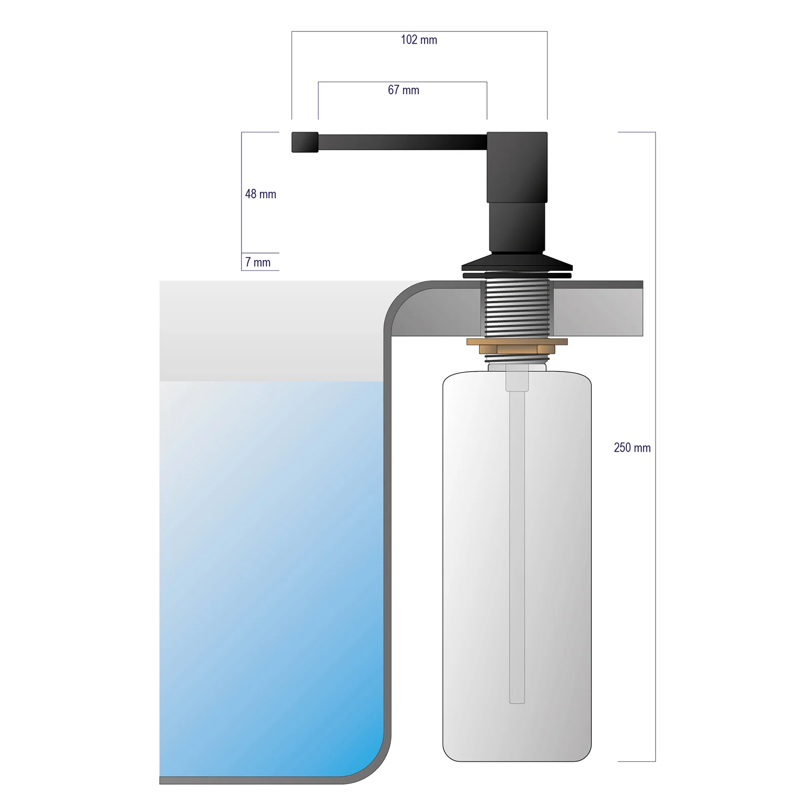 Indbygget sæbedispenser D350 - Image 21