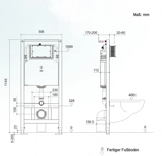 Indbygningsstativ til vægophængt toiletkumme G3004A - Image 11
