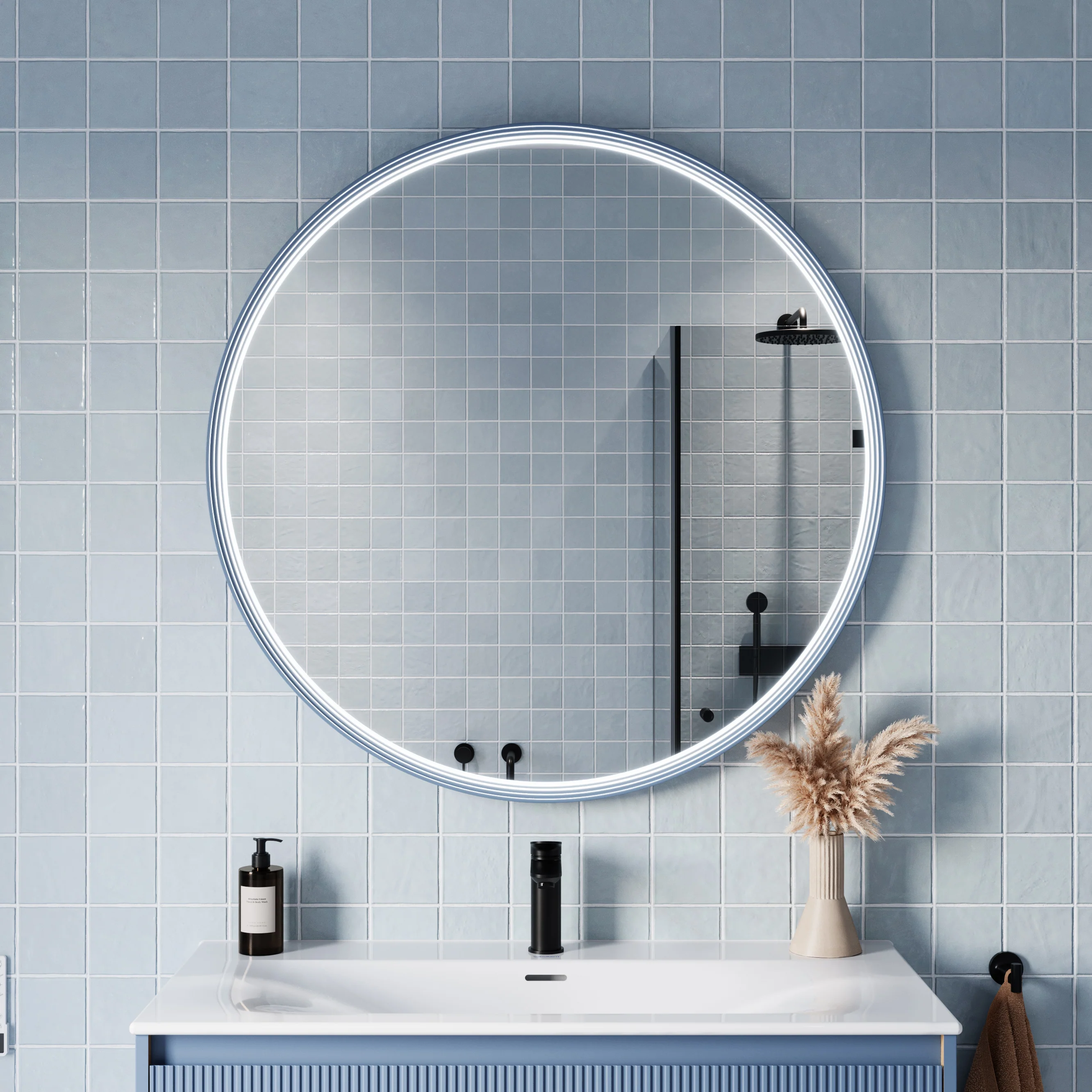 LED badeværelsesspejl BELDIVO rund - 100 cm - Image 13