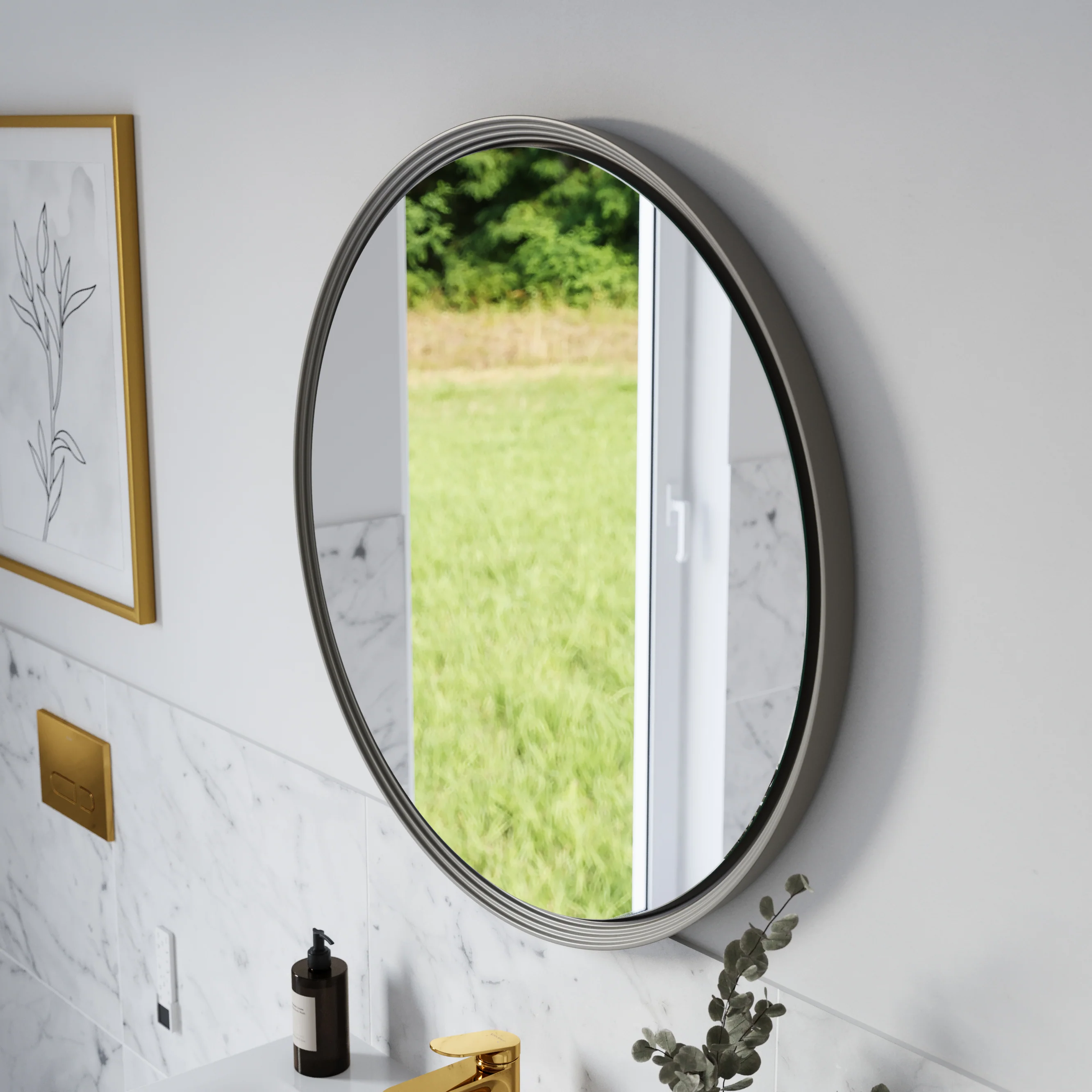 LED-badeværelsesspejl BELDIVO rund - 80 cm - Image 22