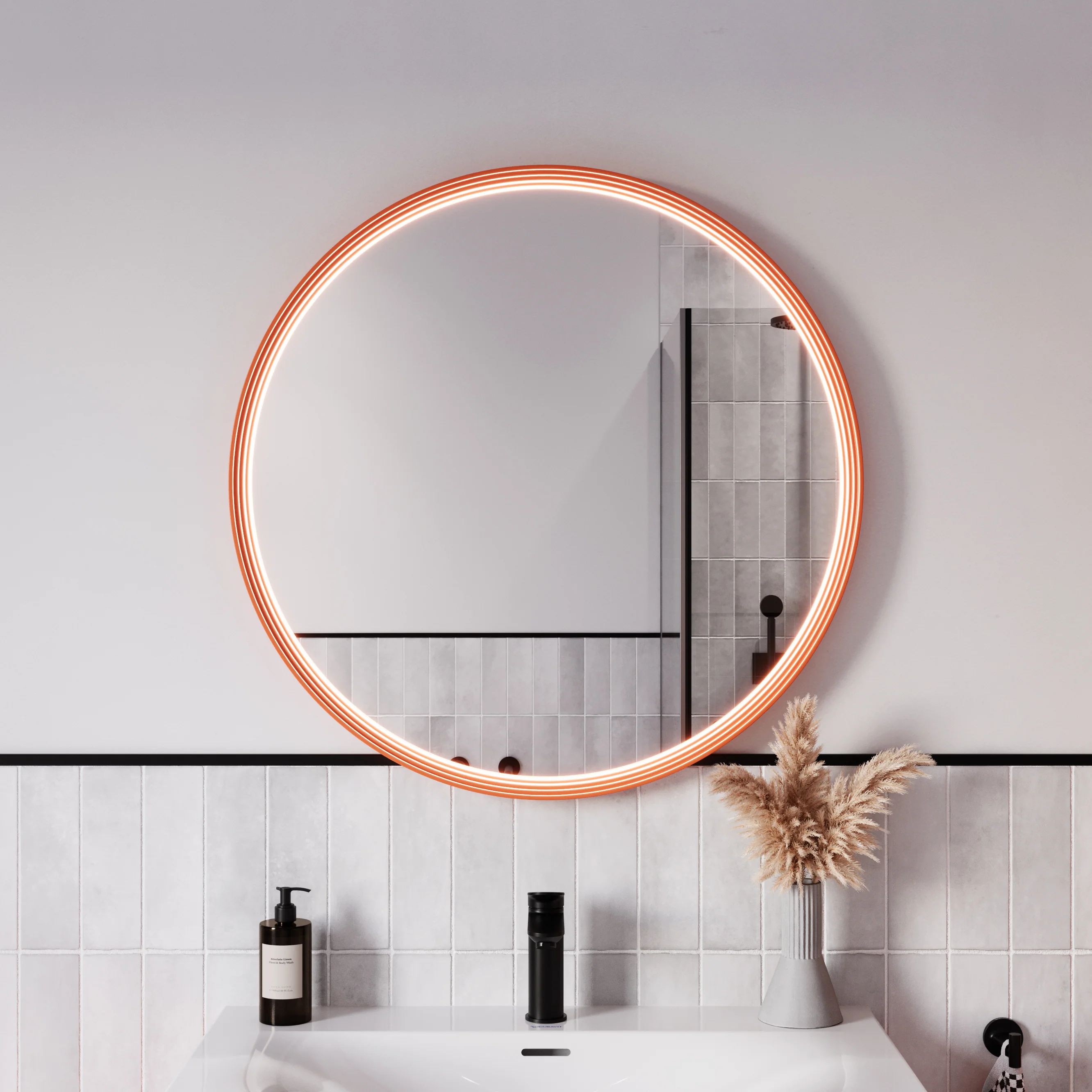 LED-badeværelsesspejl BELDIVO rund - 80 cm - Image 8