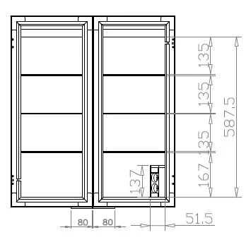 LED-indbygningsspejlskab UP7012 - Image 44