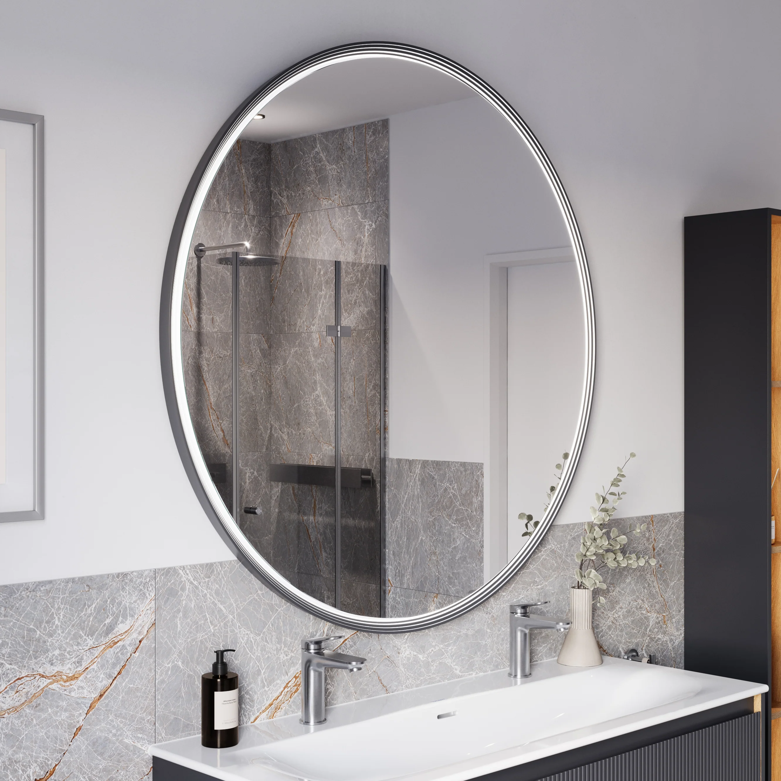 LED spejl BELDIVO rund  - 120 cm