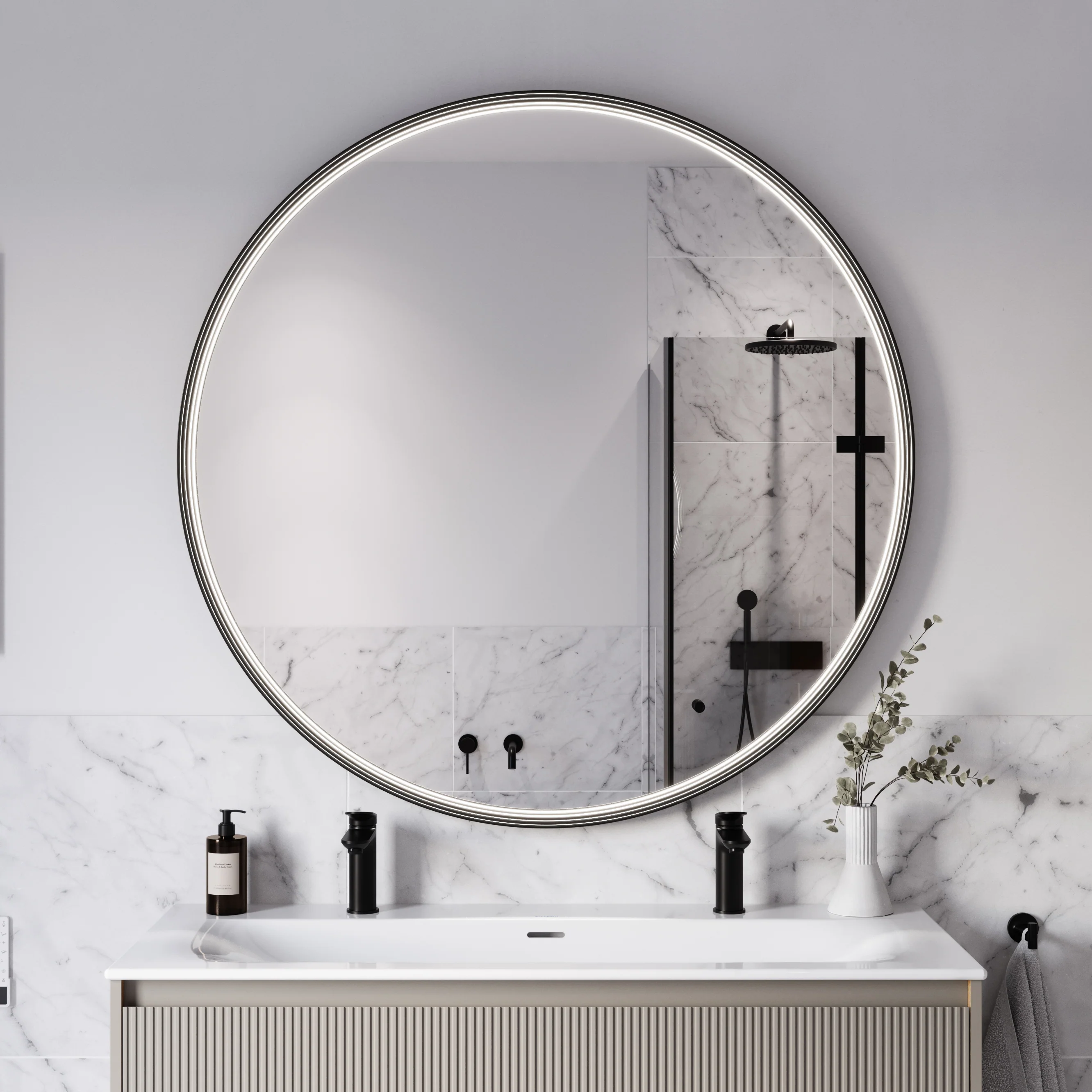 LED spejl BELDIVO rund  - 120 cm - Image 31