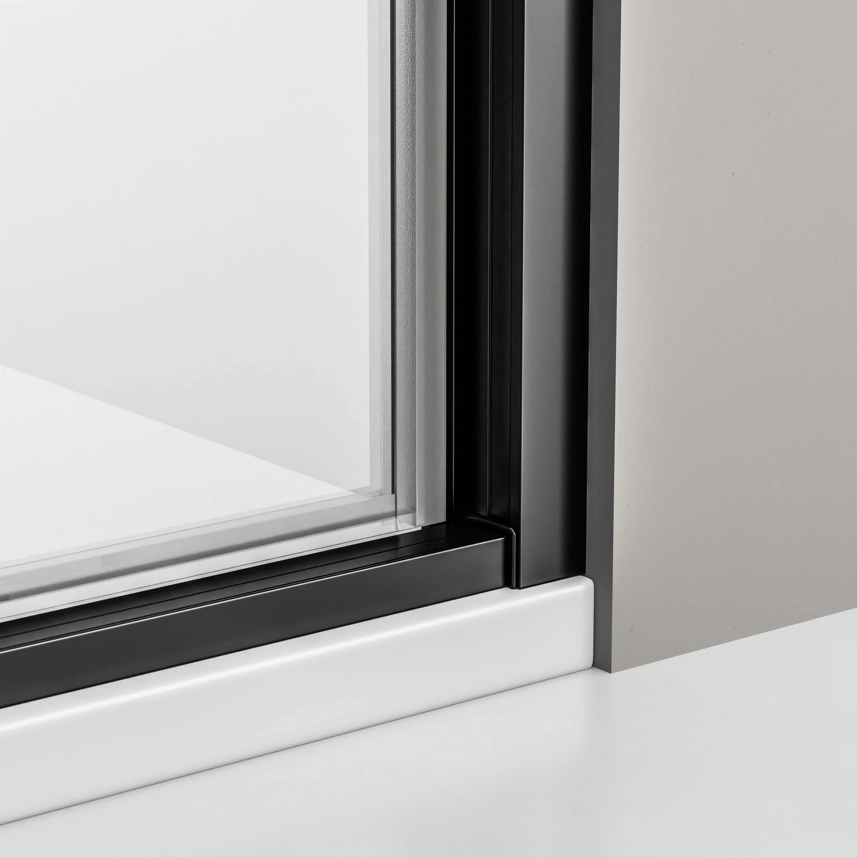 Niche-bruser med svingdør NT604 FLEX - 6 mm nano klar glas - profilfarve kan vælges - Image 3