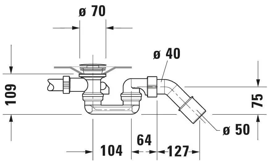 Duravit D-Code af- og overløbssæt - Image 4