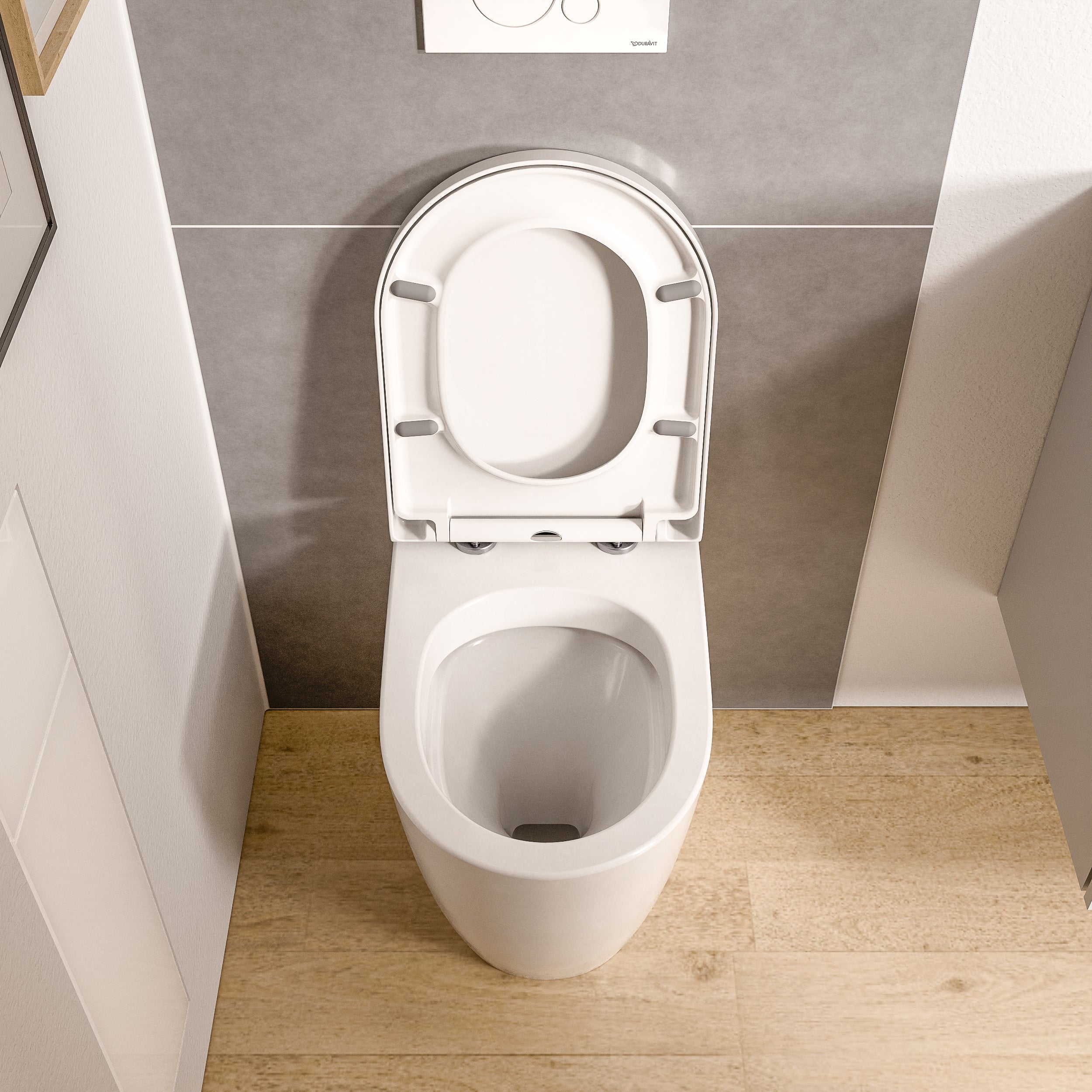 Fritstående toilet VIREO Hvid - Image 3