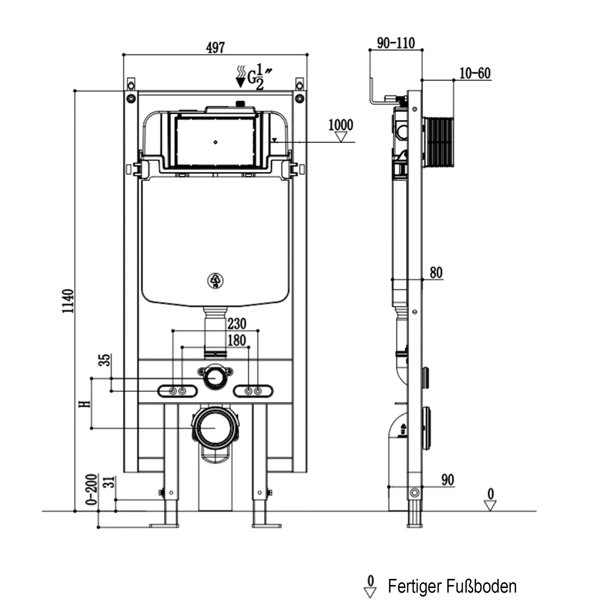 WC komplet pakke 42: WC B-8030R Sort - Image 8