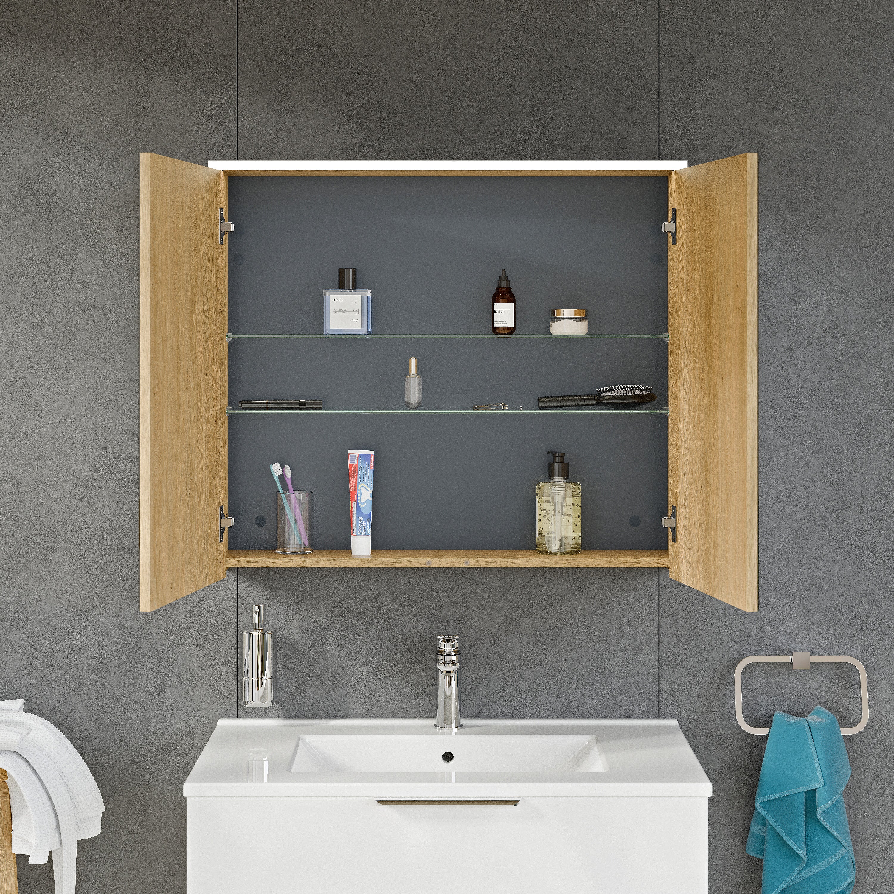 Spejlskab SOLO med LED-belysning - 80 cm - Image 11