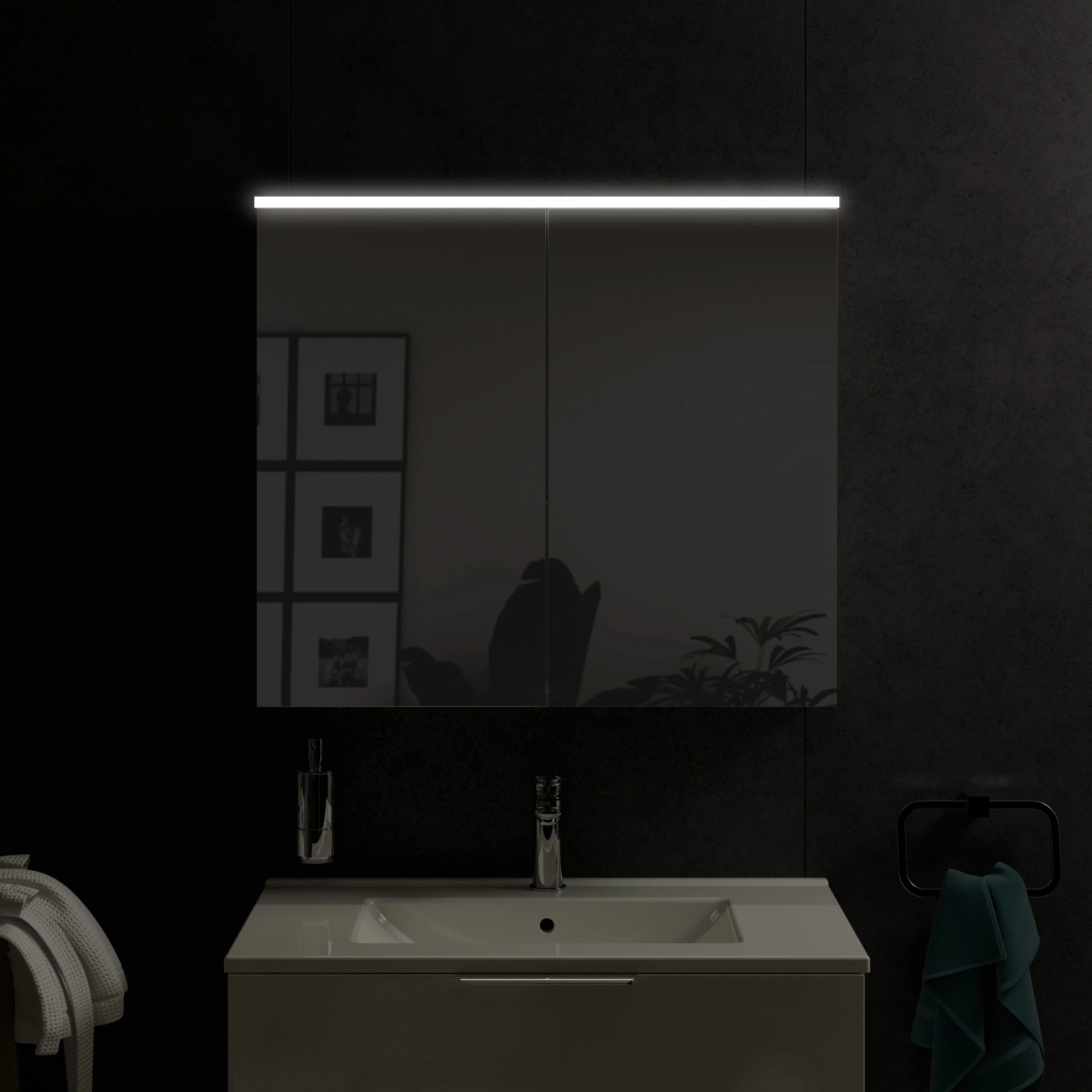 Spejlskab SOLO med LED-belysning - 80 cm - Image 8