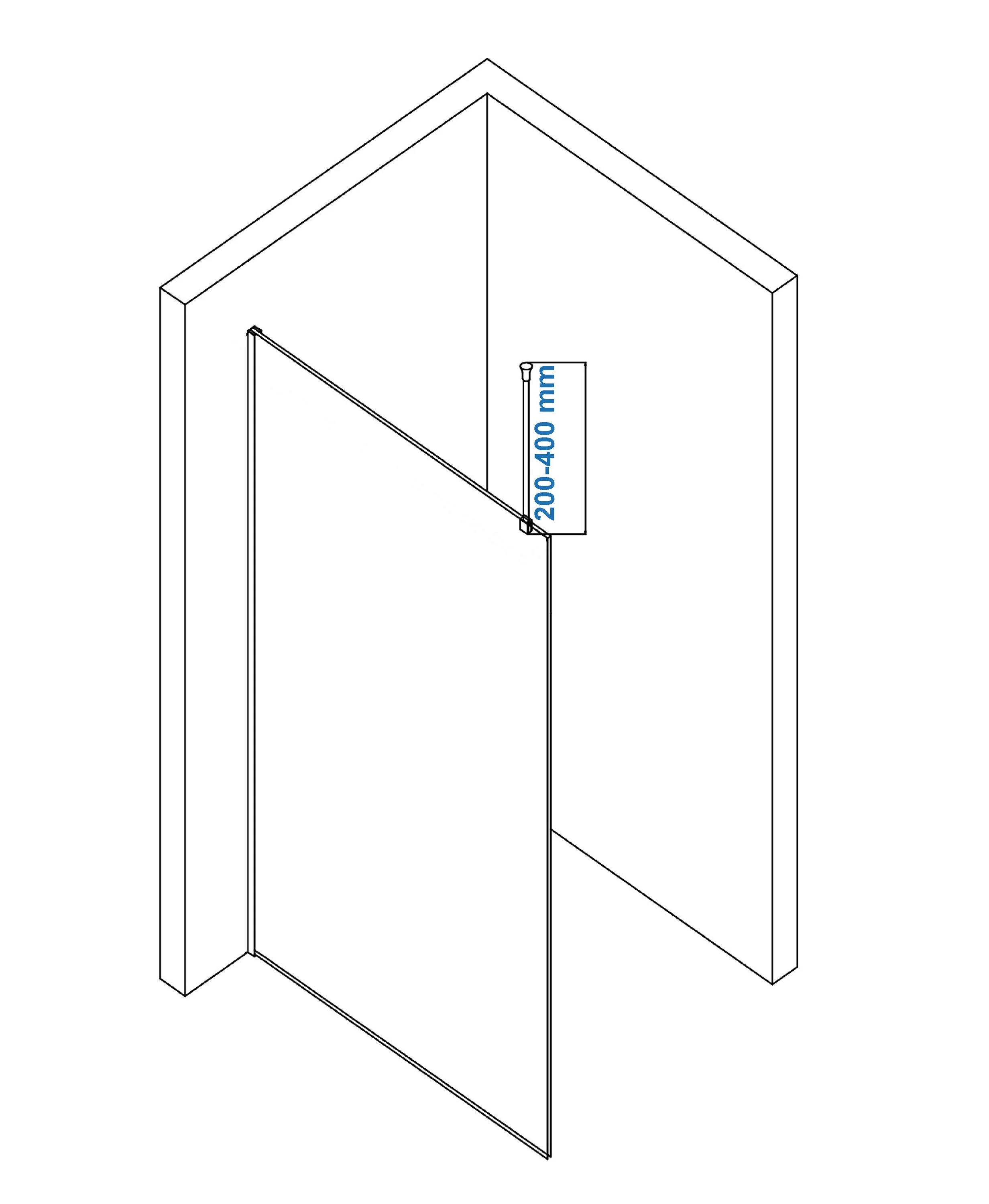 Rund stabiliseringsstang til walk-in-bruser (EX101, EX102, EX105) - Image 5