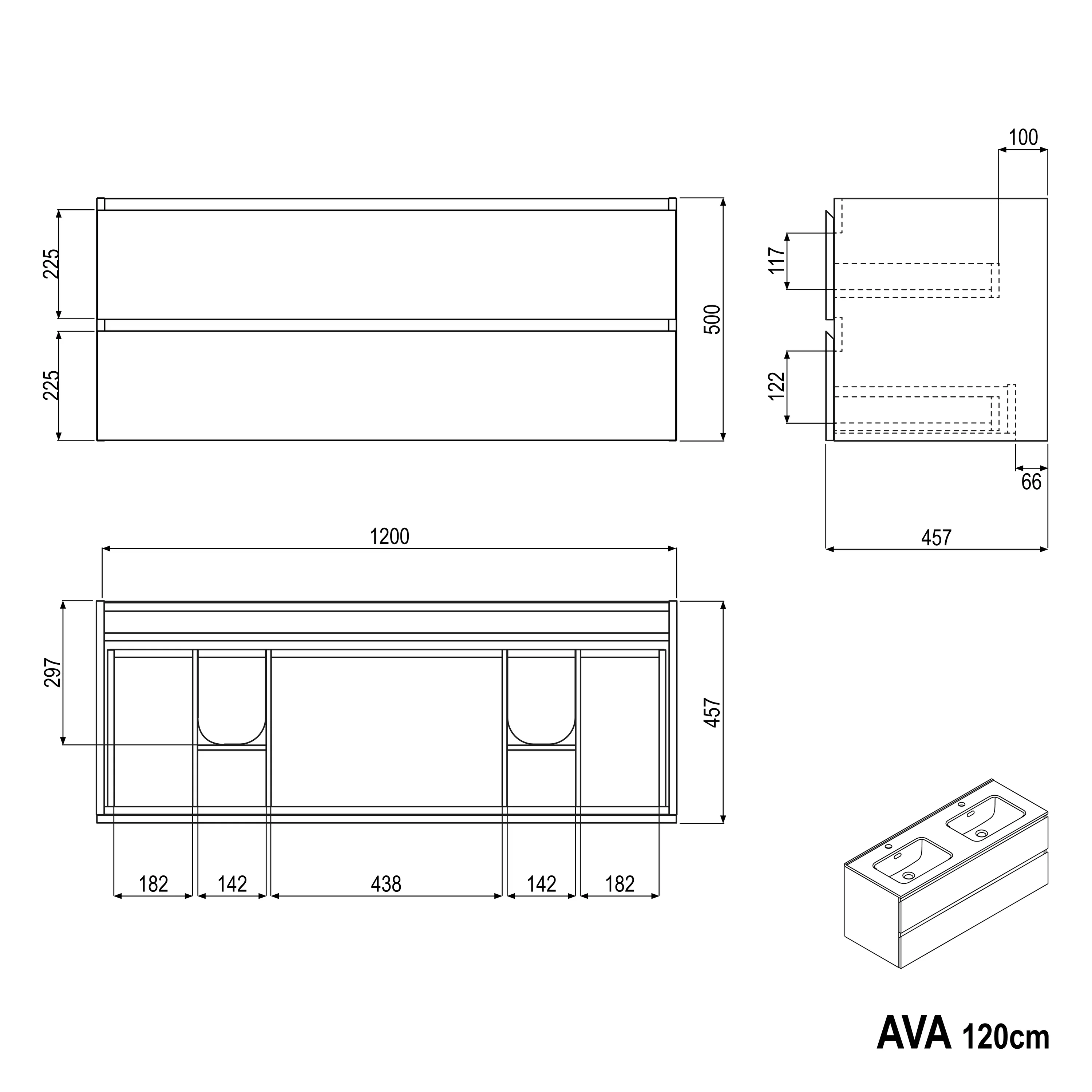 Vaskeskab AVA 120 - Image 60