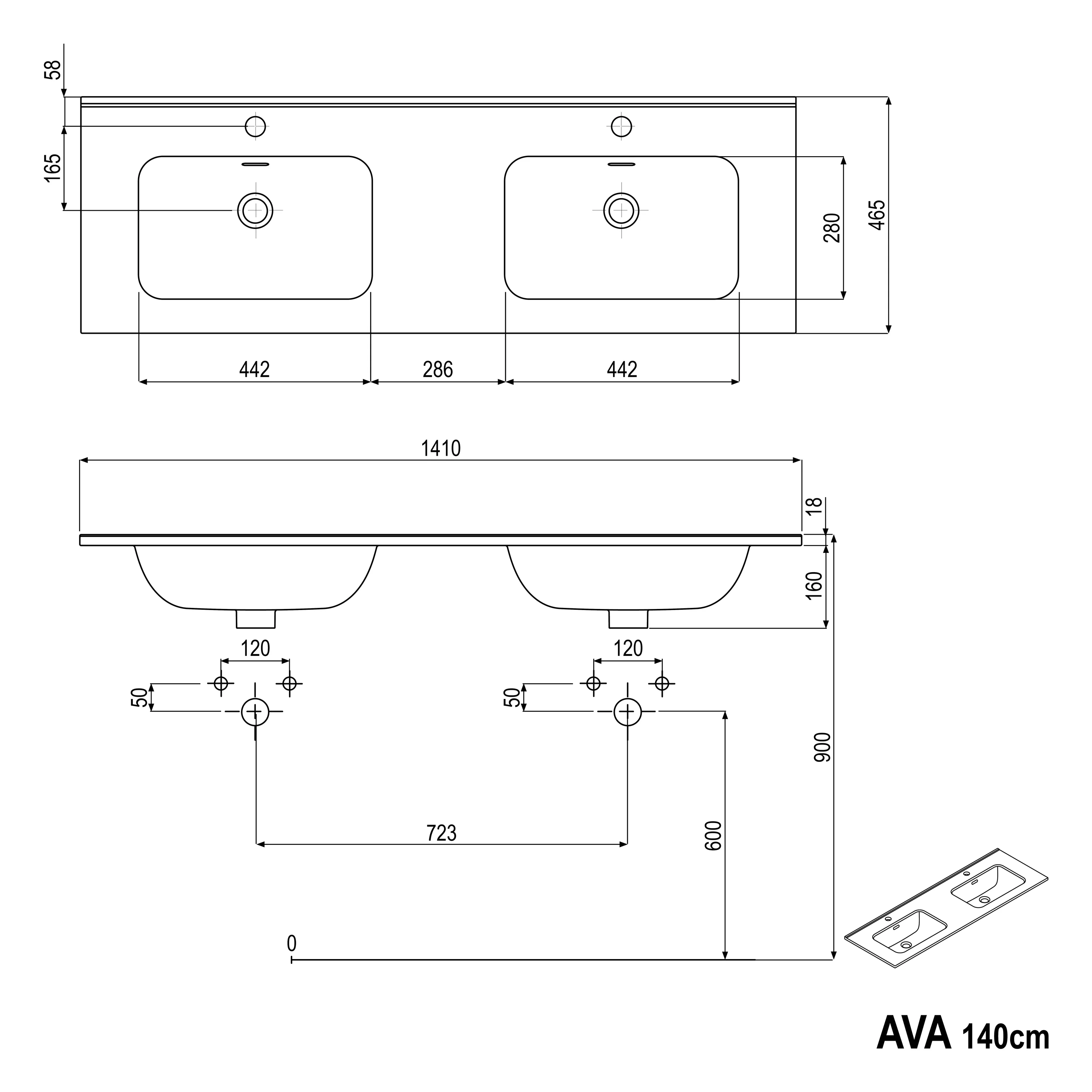Vaskeskab AVA 140 - Image 32