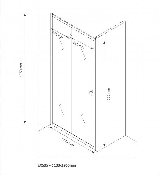 Indbygningsbruser med skydedør EX505 - Image 11
