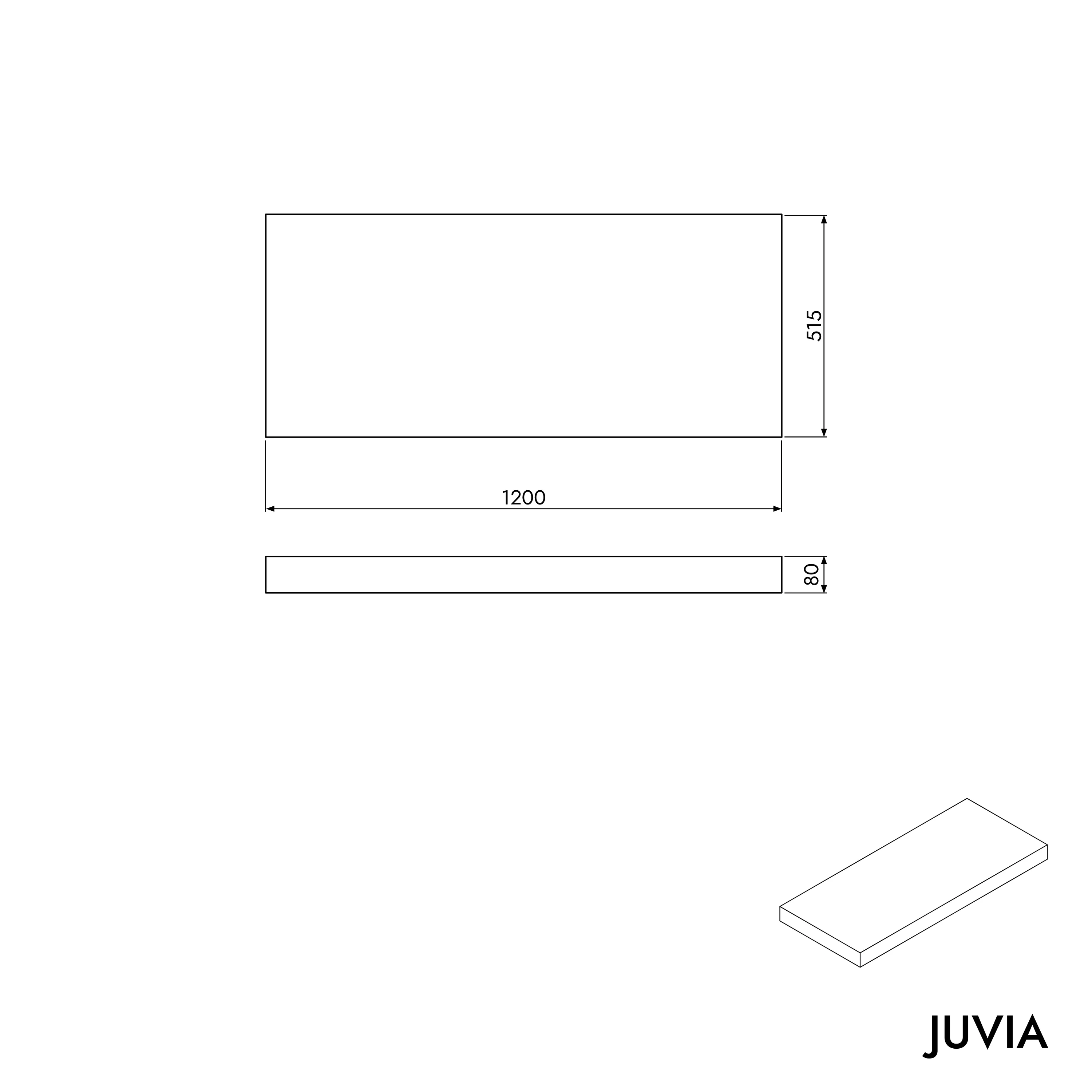 Vaskekonsol JUVIA Slim 100 cm til 160 cm - Image 76