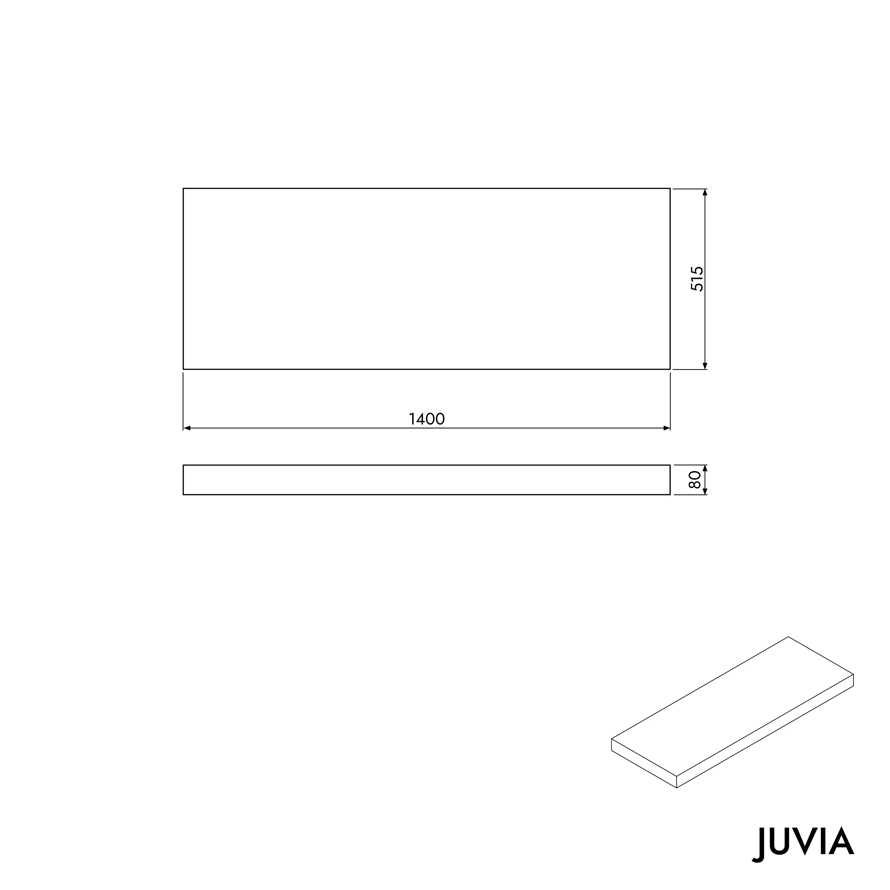 Vaskekonsol JUVIA Slim 100 cm til 160 cm - Image 77
