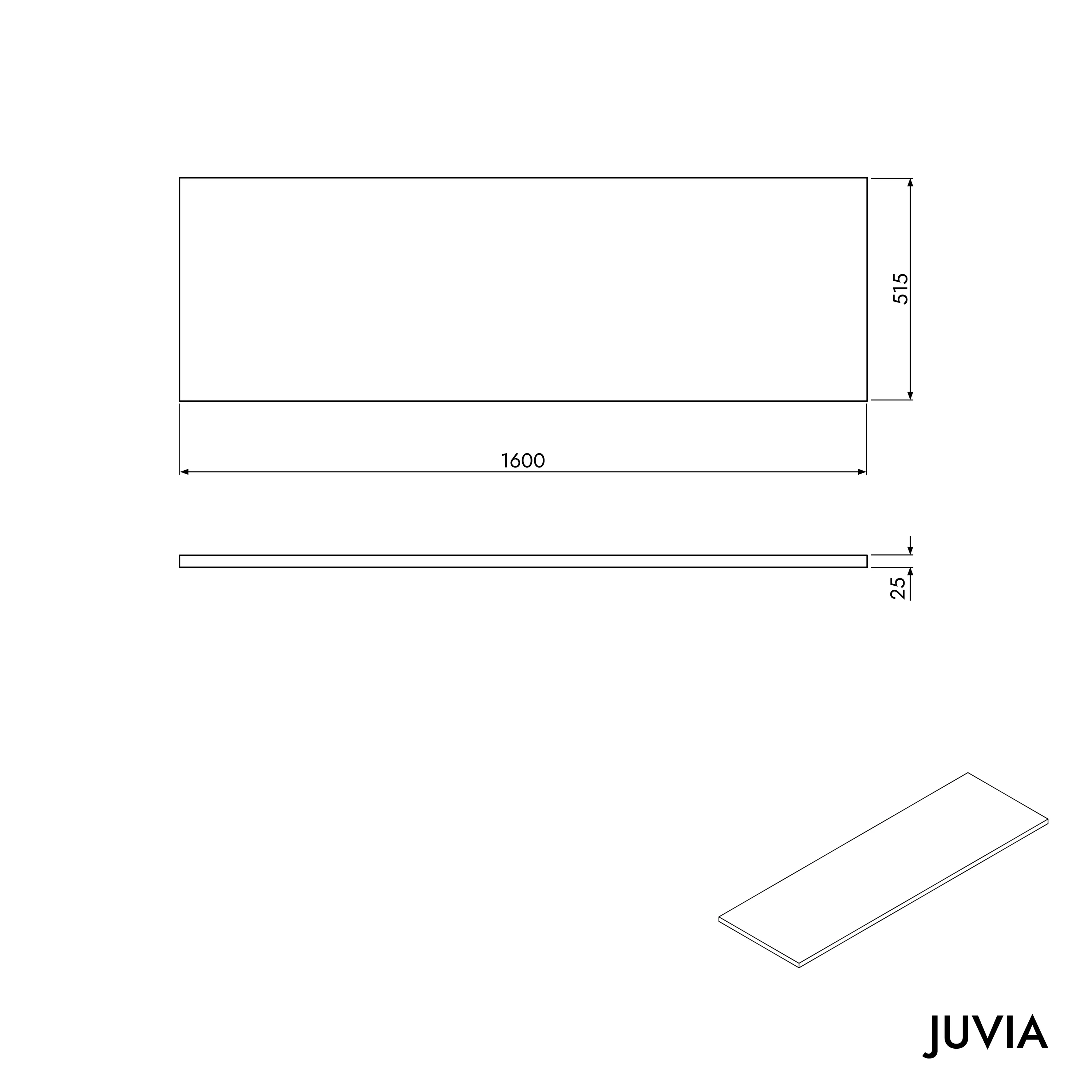 Vaskekonsol JUVIA Slim 100 cm til 160 cm - Image 82