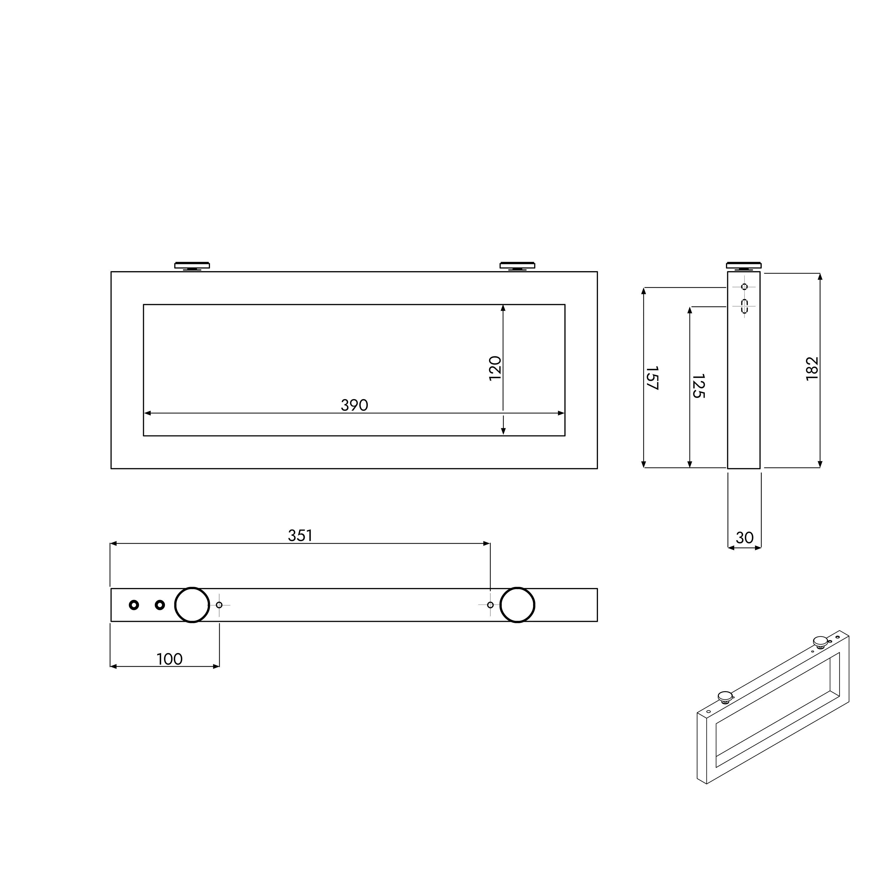 Vaskekonsol JUVIA Slim 100 cm til 160 cm - Image 83
