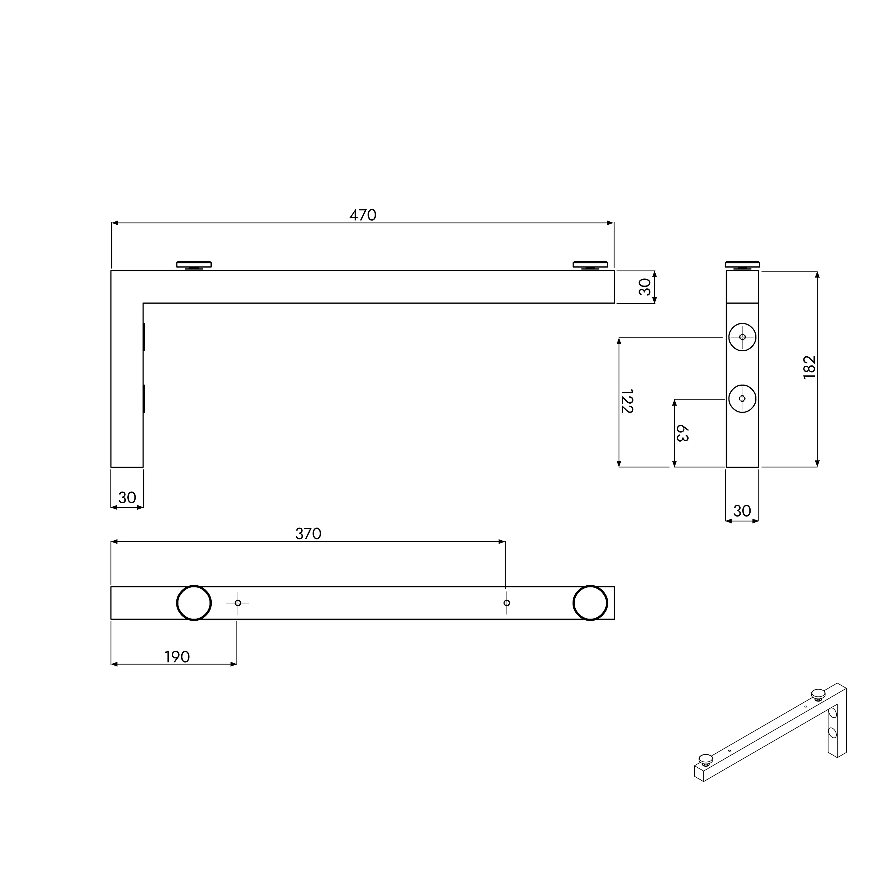 Vaskekonsol JUVIA Slim 100 cm til 160 cm - Image 84