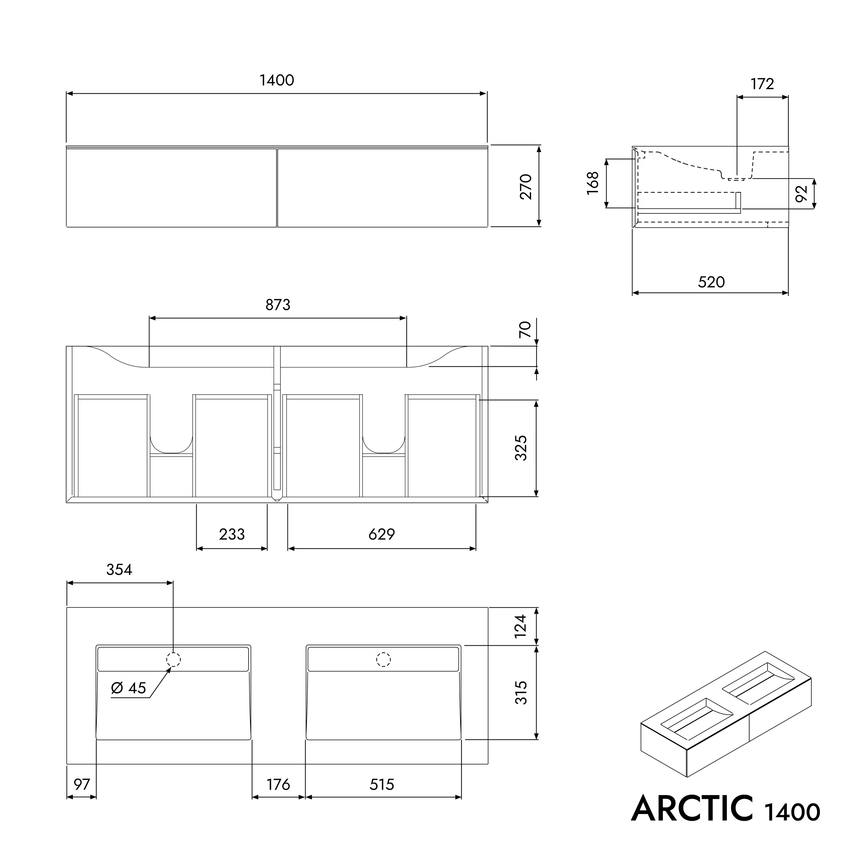 Vaskeskab ARCTIC 1400 - Image 6