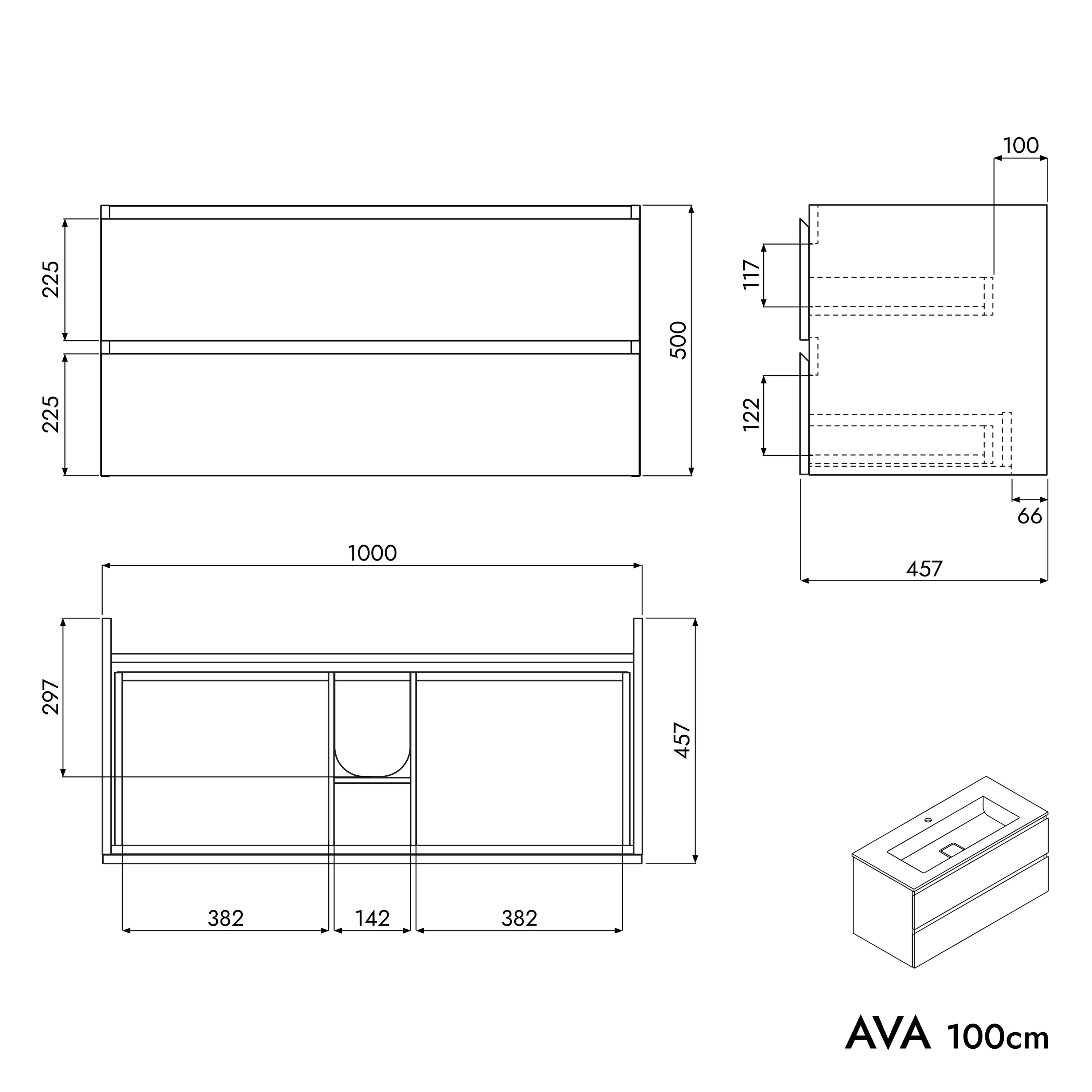 Vaskeskab AVA 100 - Image 47