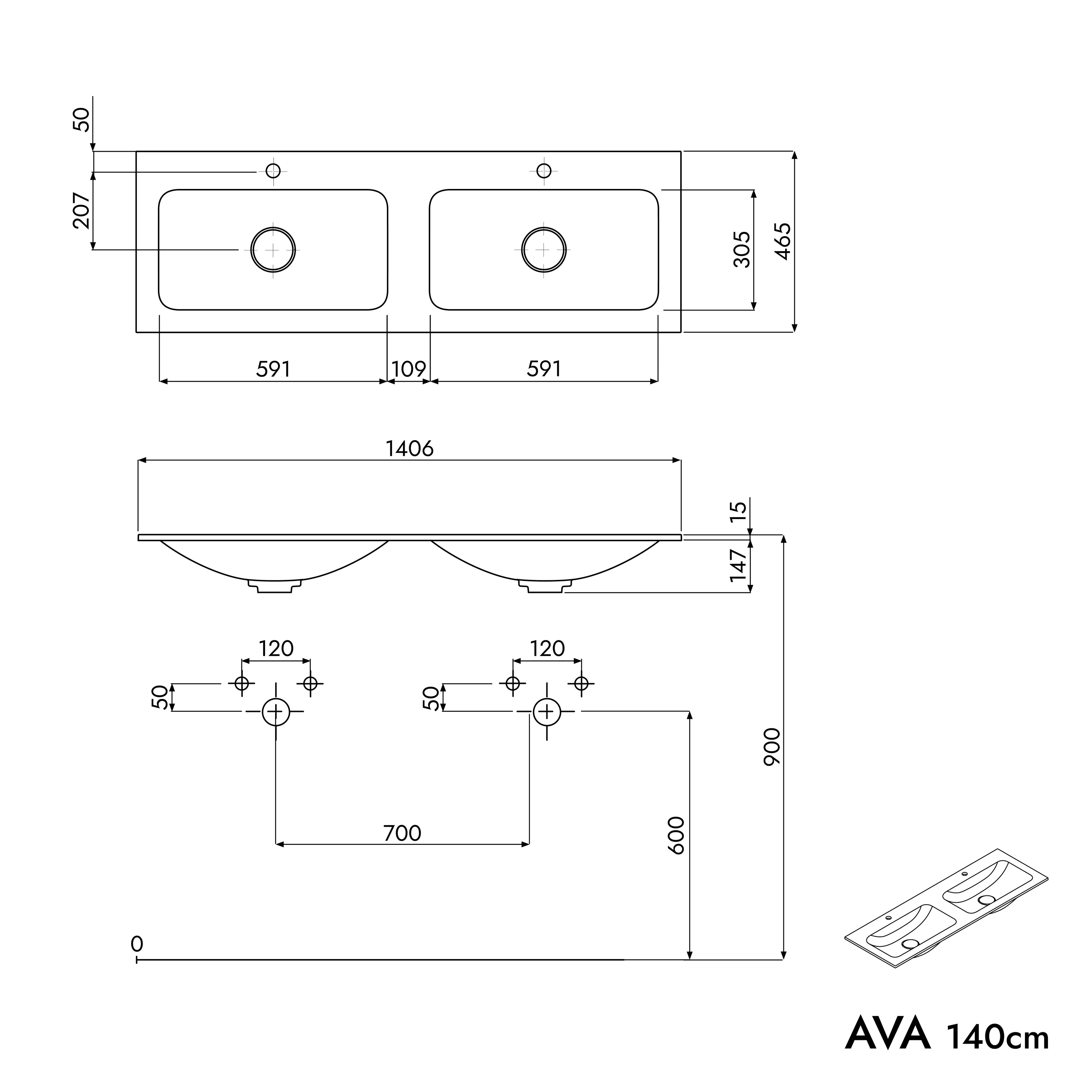 Vaskeskab AVA 140 cm - Image 48