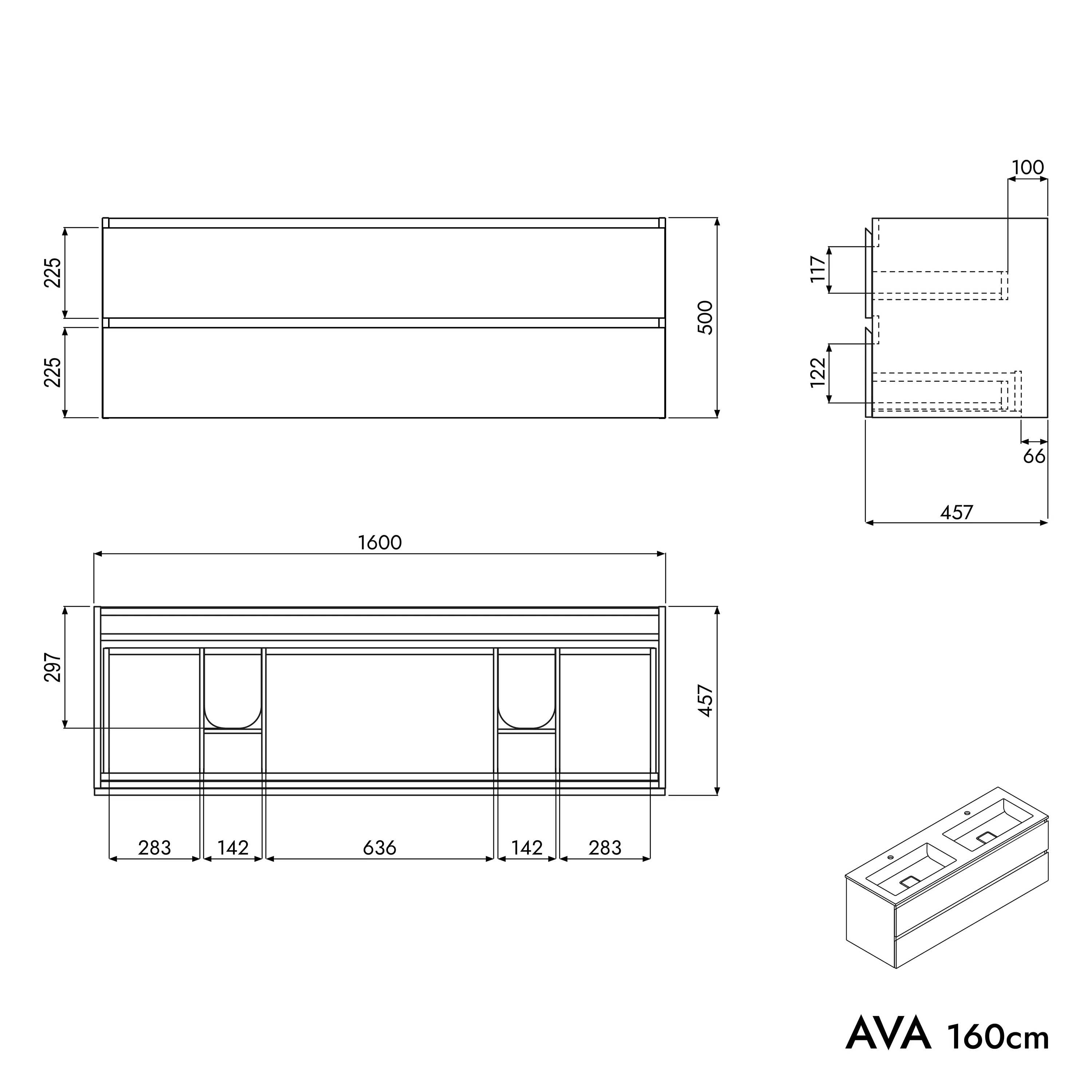Vaskeskab AVA 160 - Image 47