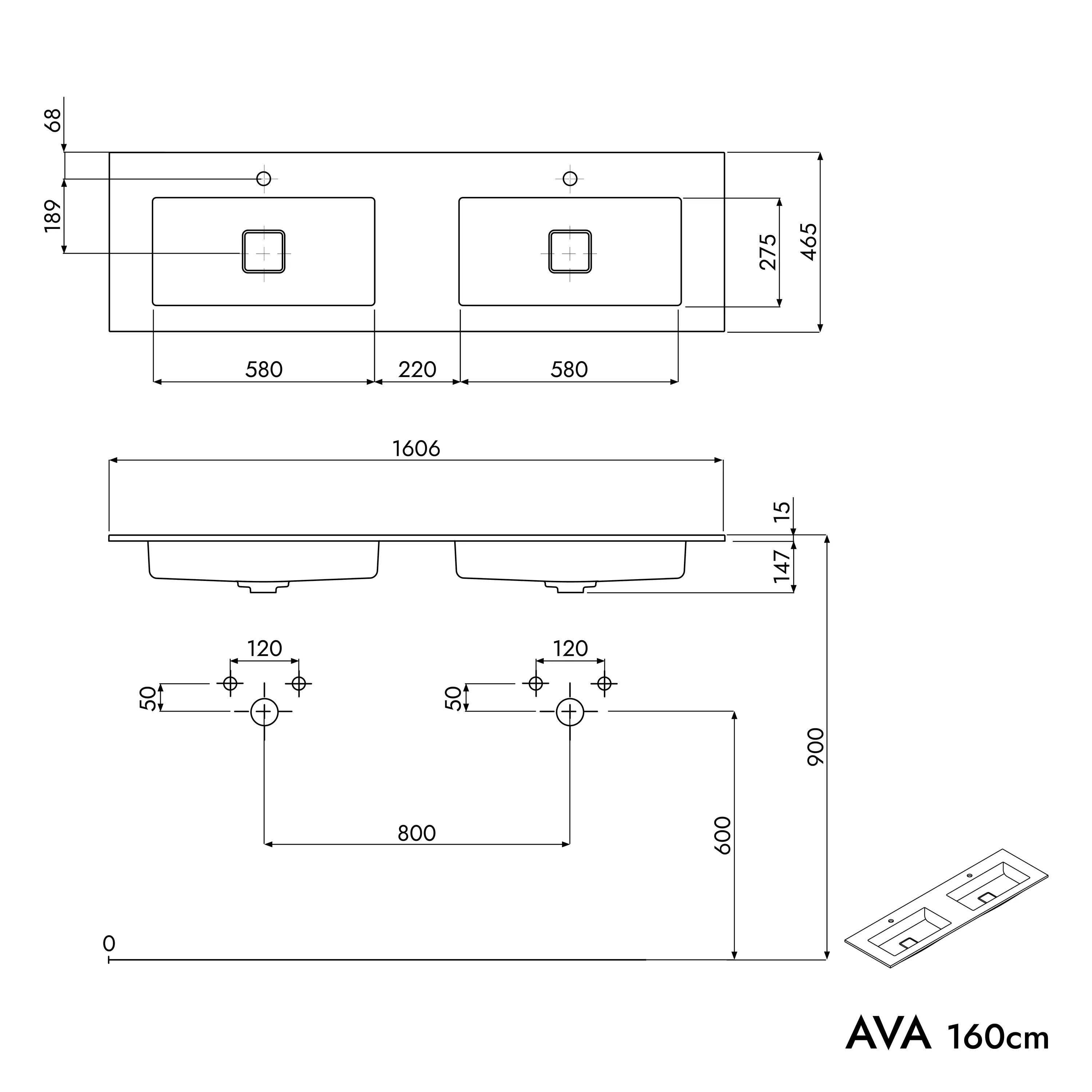 Vaskeskab AVA 160 - Image 48