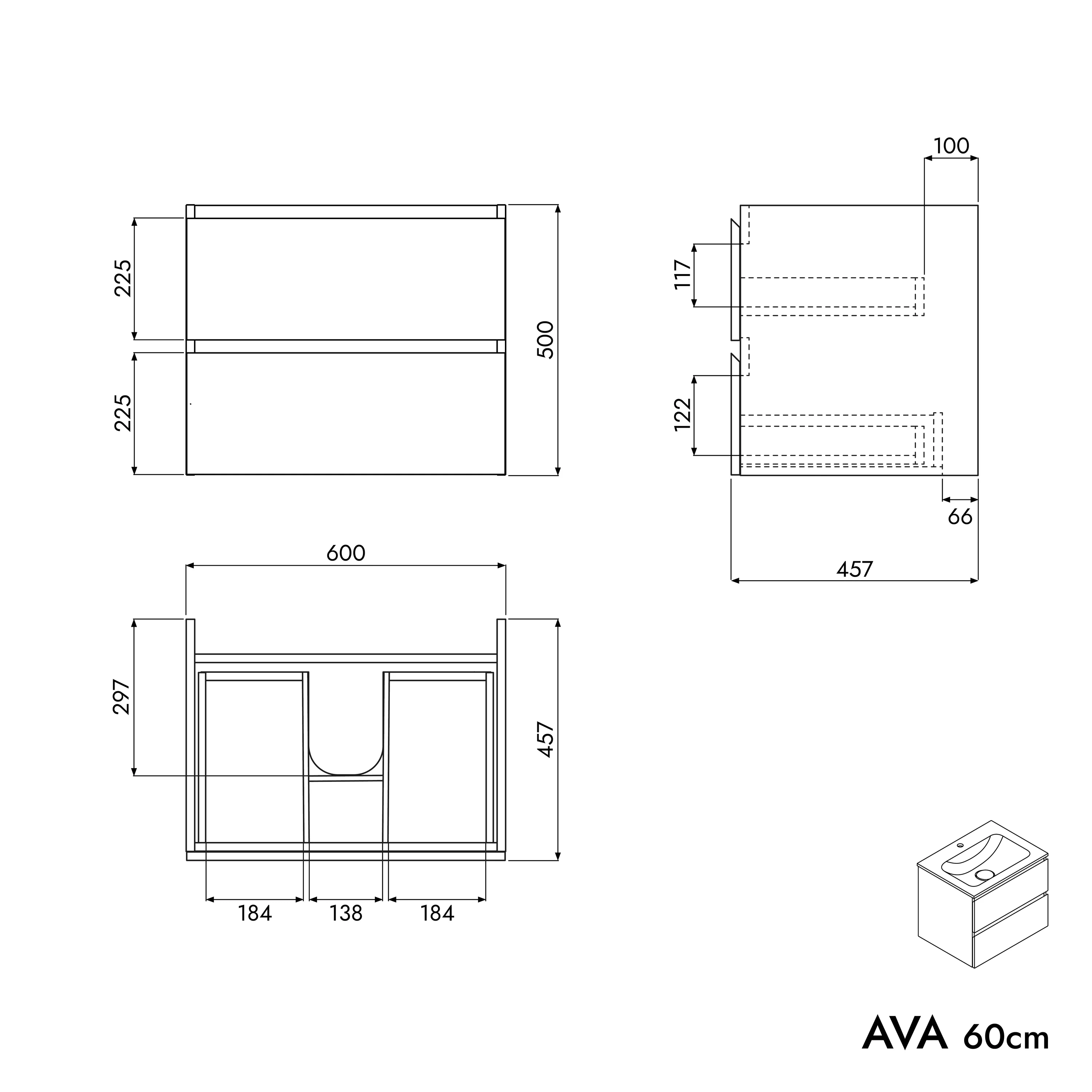 Vaskeskab AVA 60 cm - Image 47