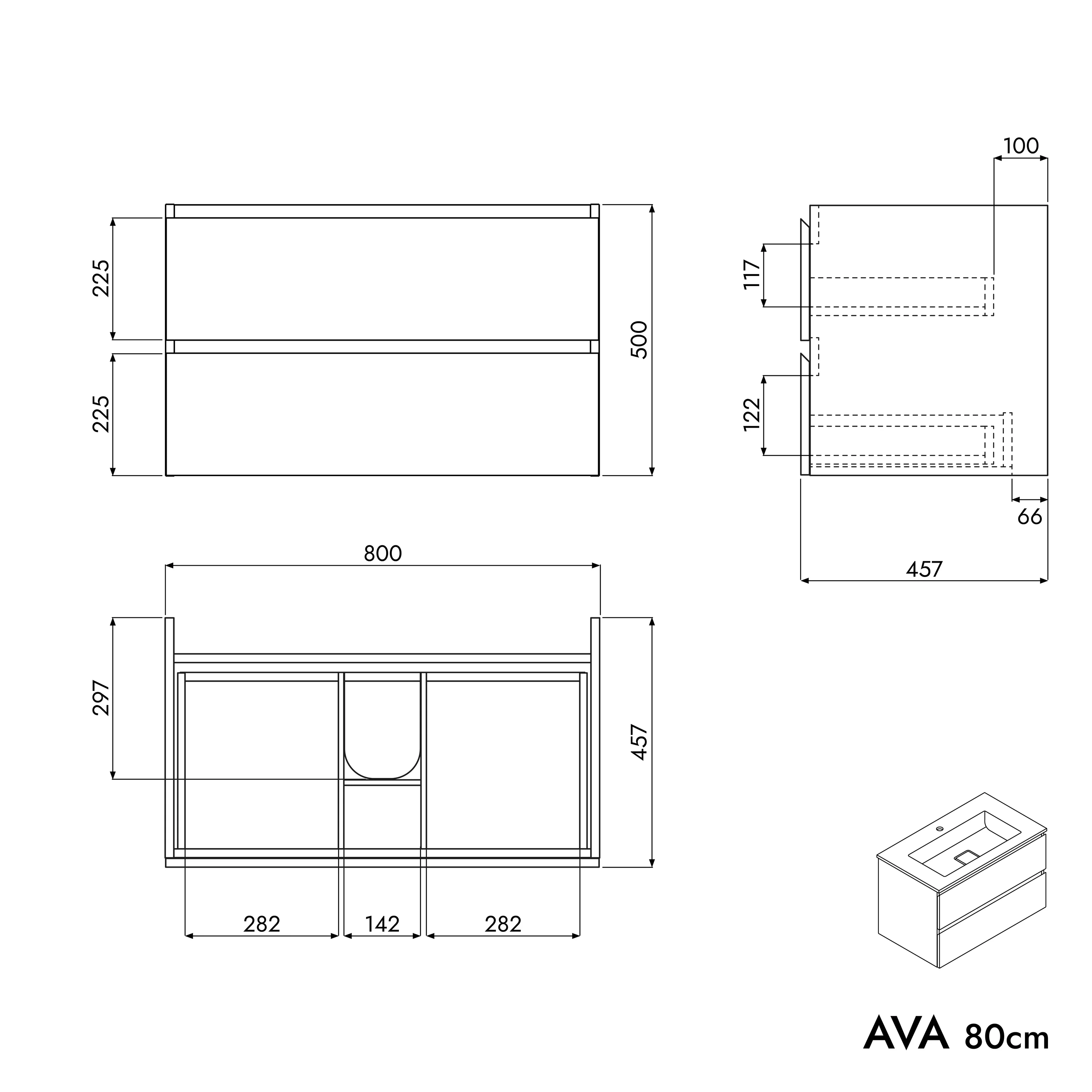Vaskeskab AVA 80 - Image 47