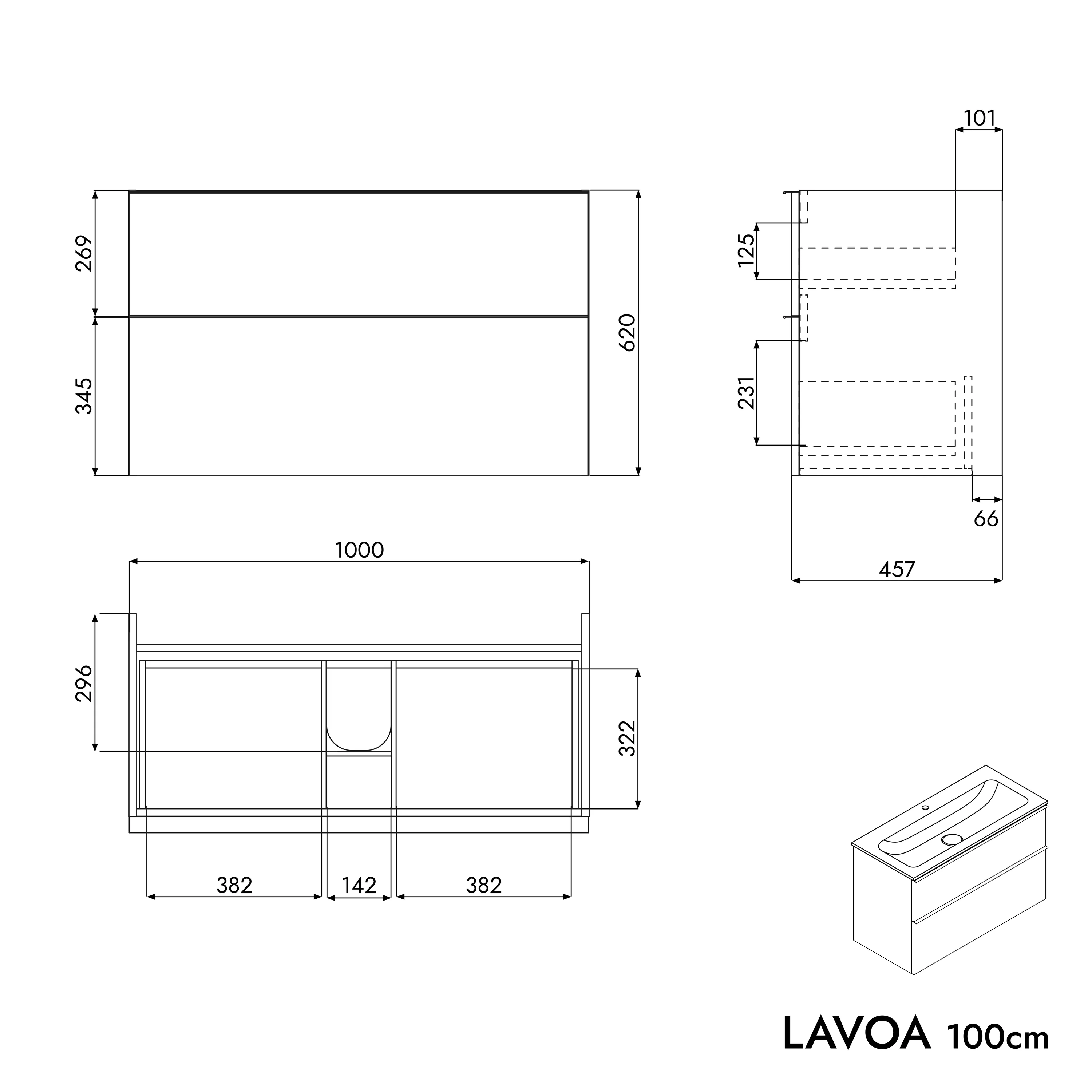 Vaskeskab LAVOA 100 cm - Image 56
