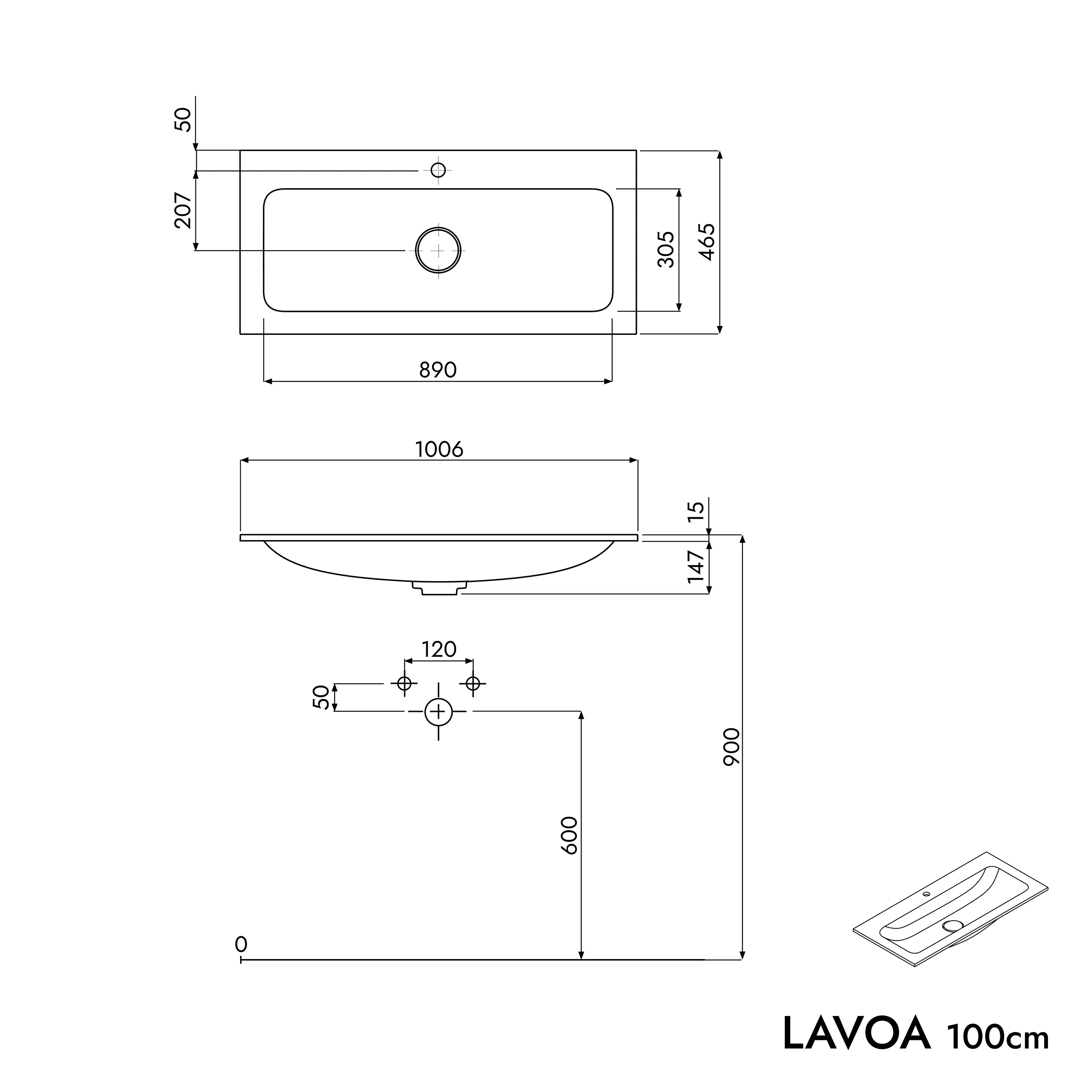 Vaskeskab LAVOA 100 cm - Image 57