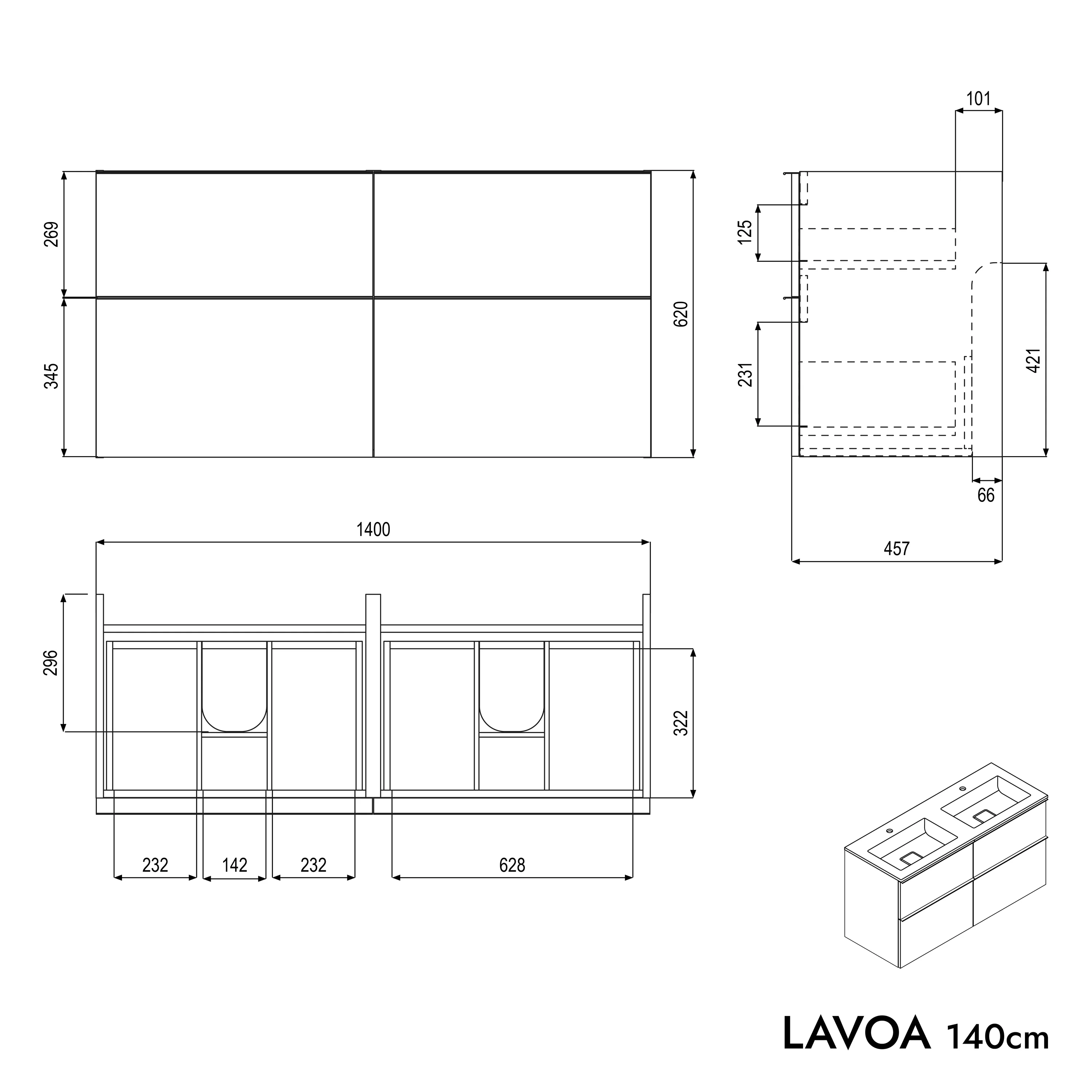 Vaskeskab LAVOA 140 - Image 71