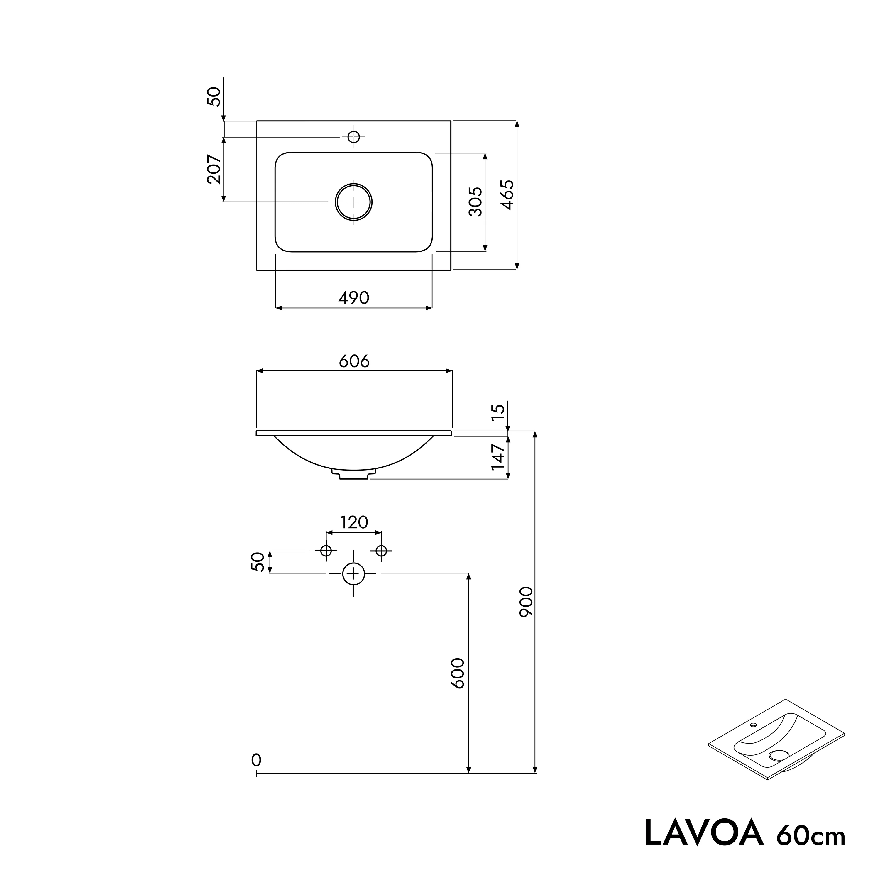 Vaskeskab LAVOA 60 cm - Image 57
