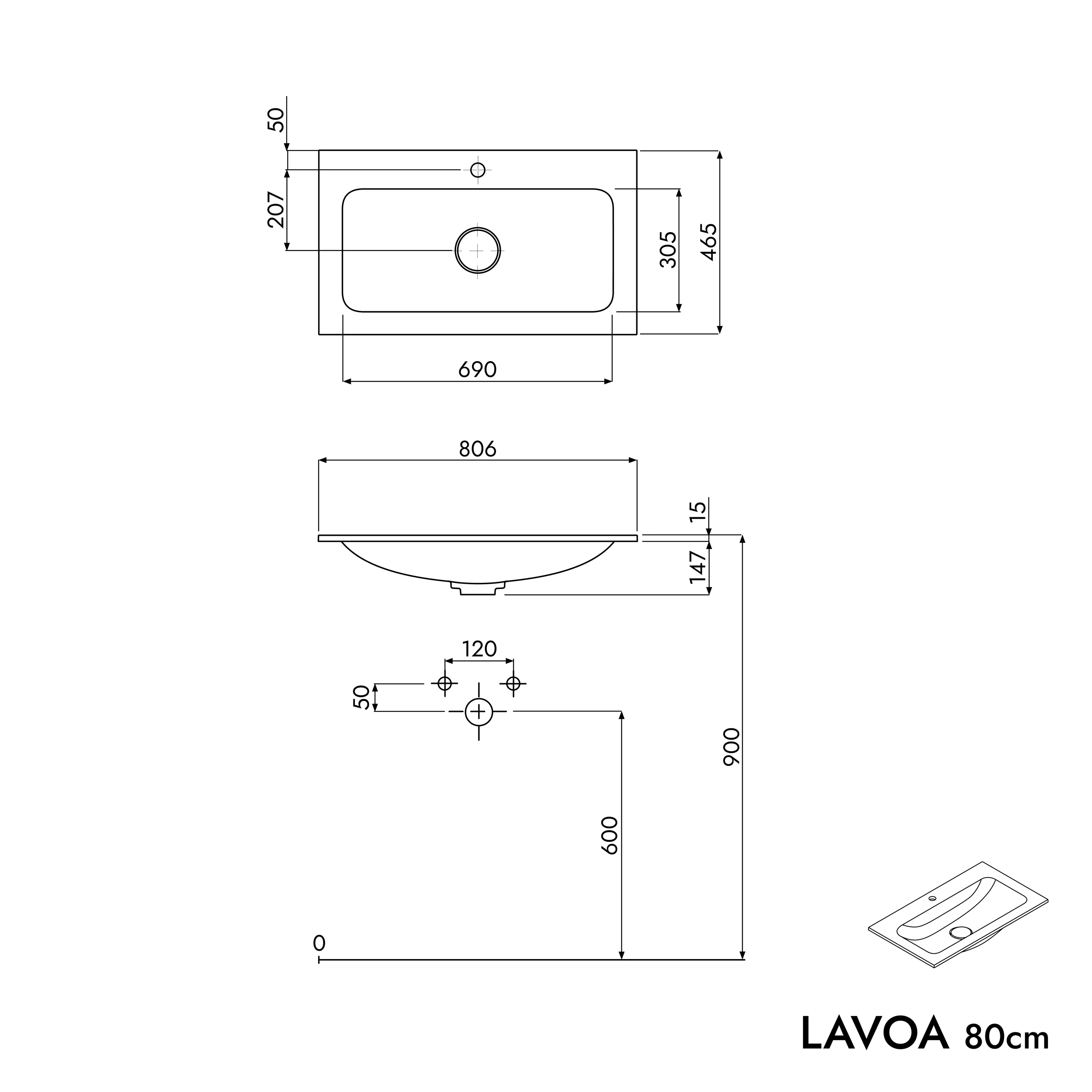 Vaskeskab LAVOA 80 - Image 56