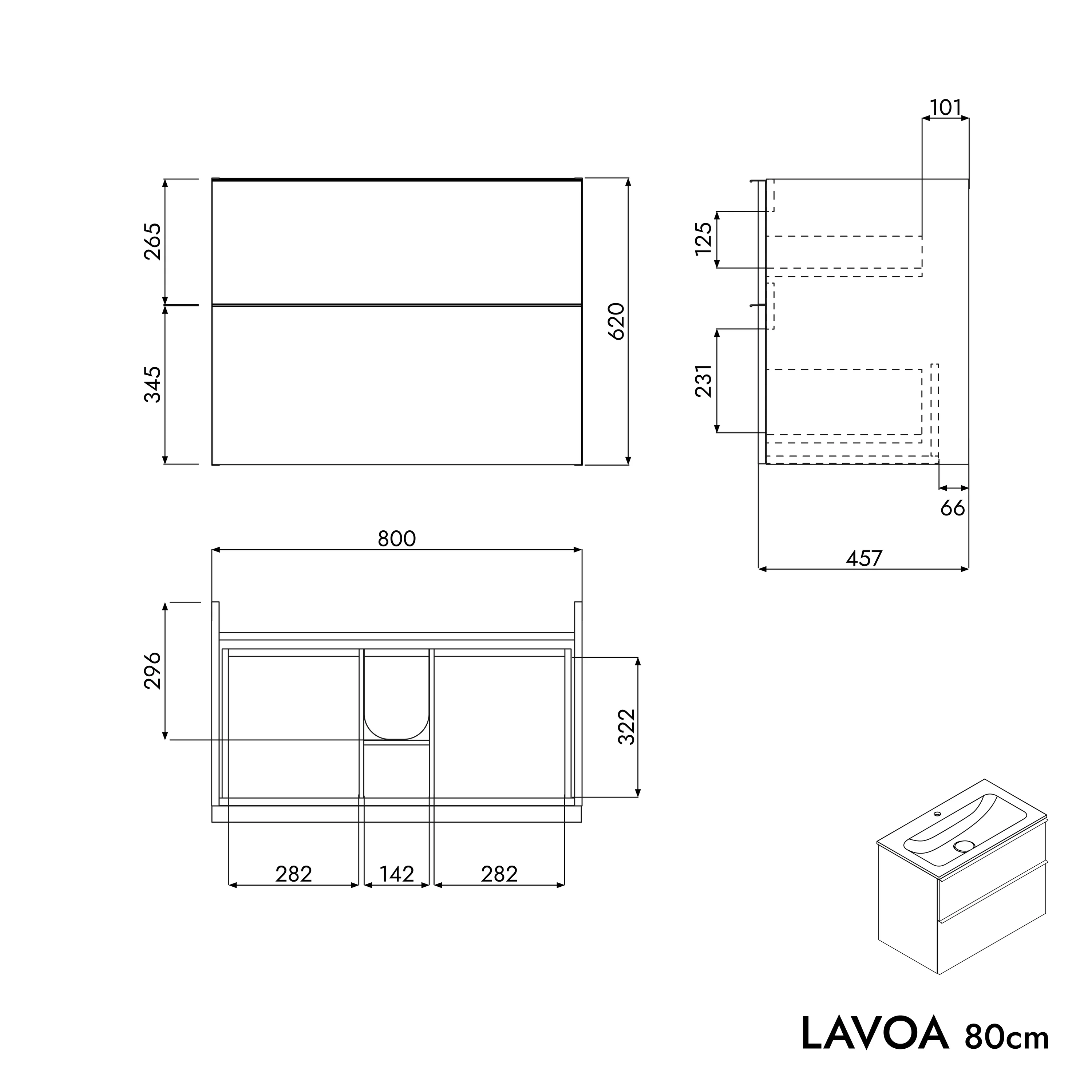 Vaskeskab LAVOA 80 - Image 57
